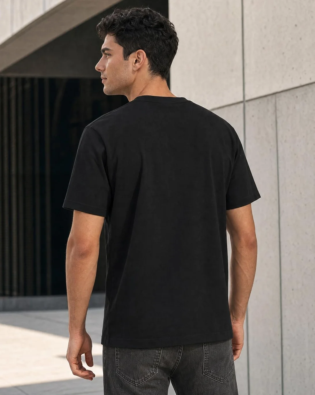 NOBERO - Camiseta para hombre de algodón con estampado gráfico de corte clásico