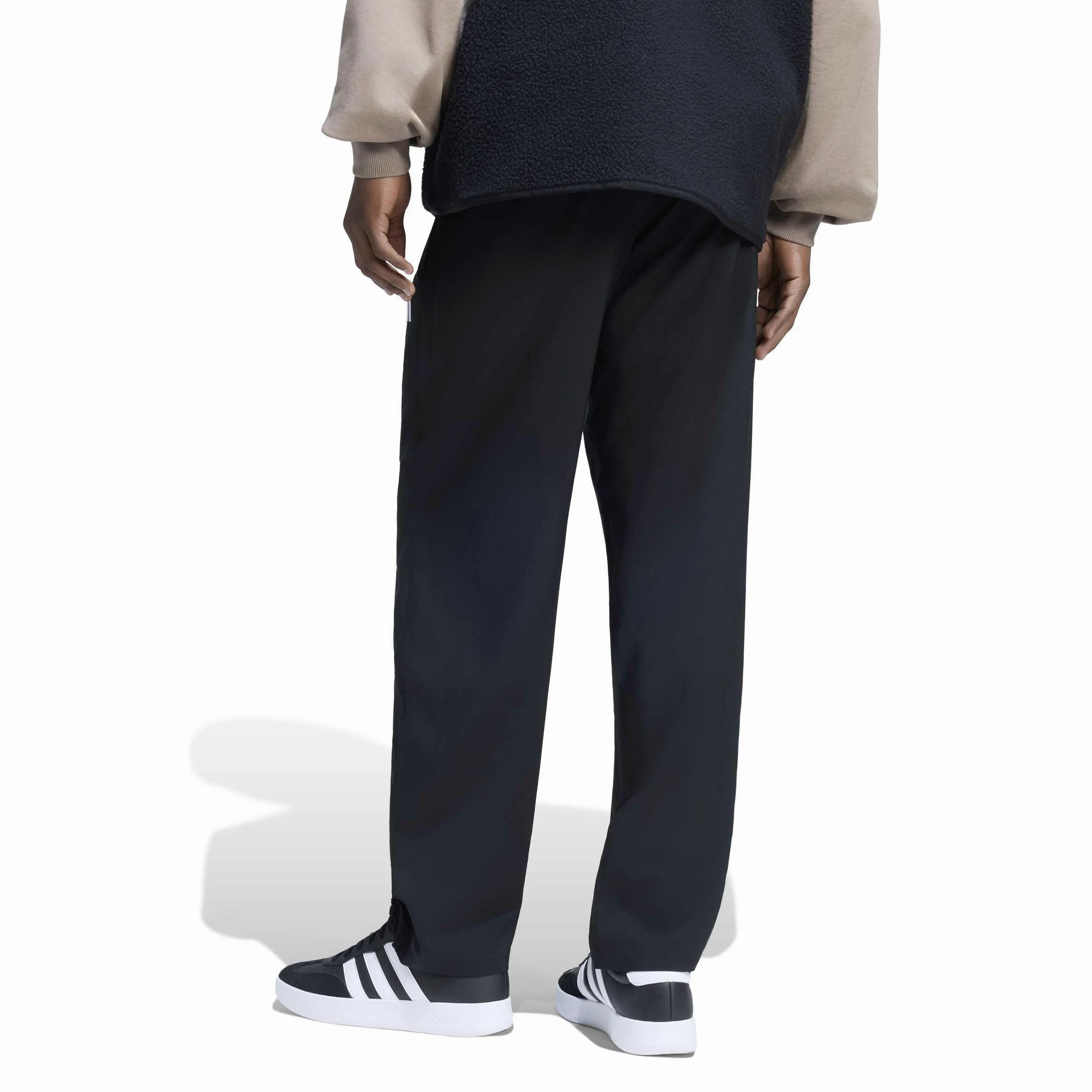 adidas Hombre Essentials Small Logo Stanford Lite Woven Tapered Open Hem Pants, Black, 3XL