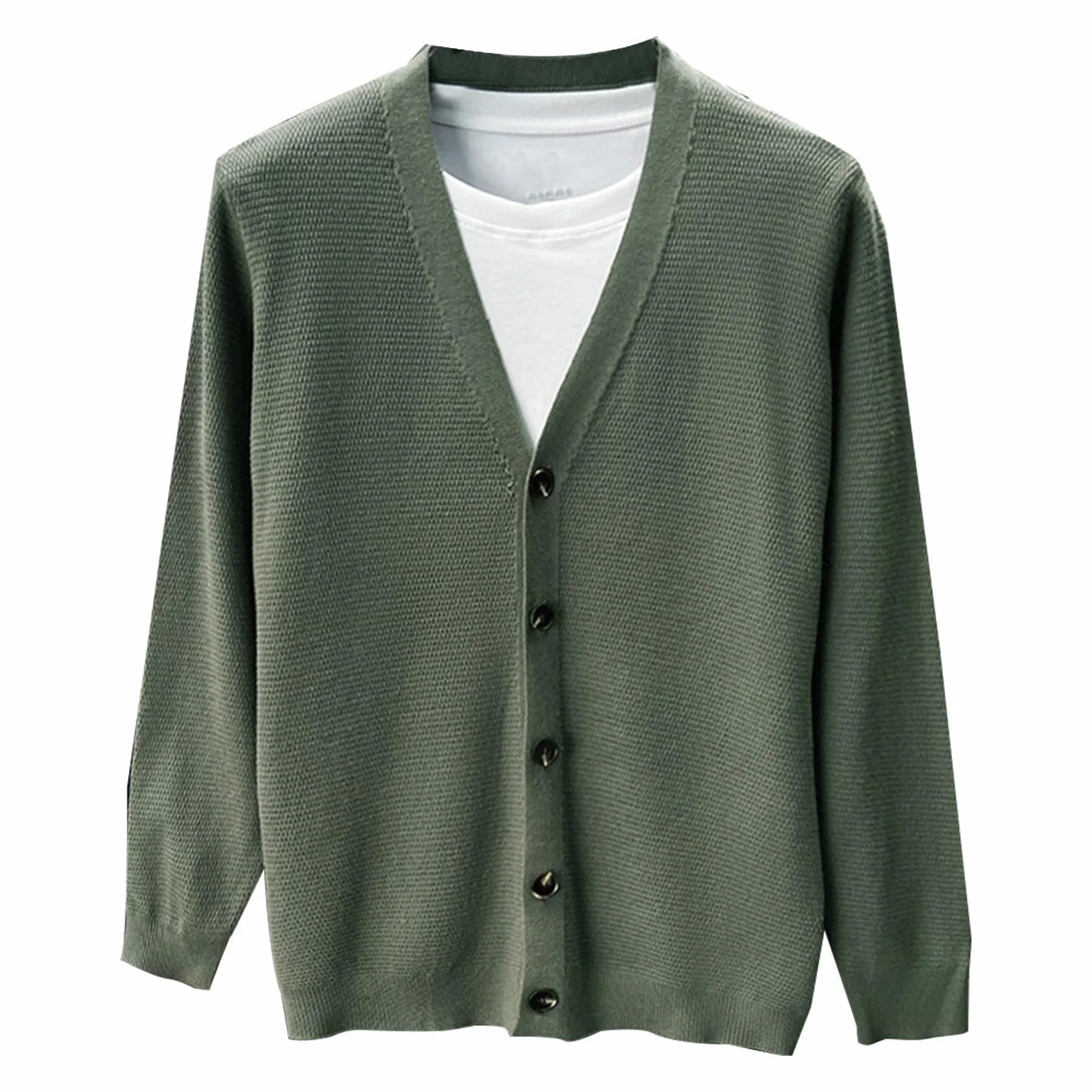 Genérico Cardigan Punto Hombre, Botones Chaqueta Hombre Cuello V Cierre De Botones Y Bolsillos para Chaqueta Primavera Y Otoño Cómodo Suave Abrigo Casual Moda para La Moda Diaria Y Comodidad