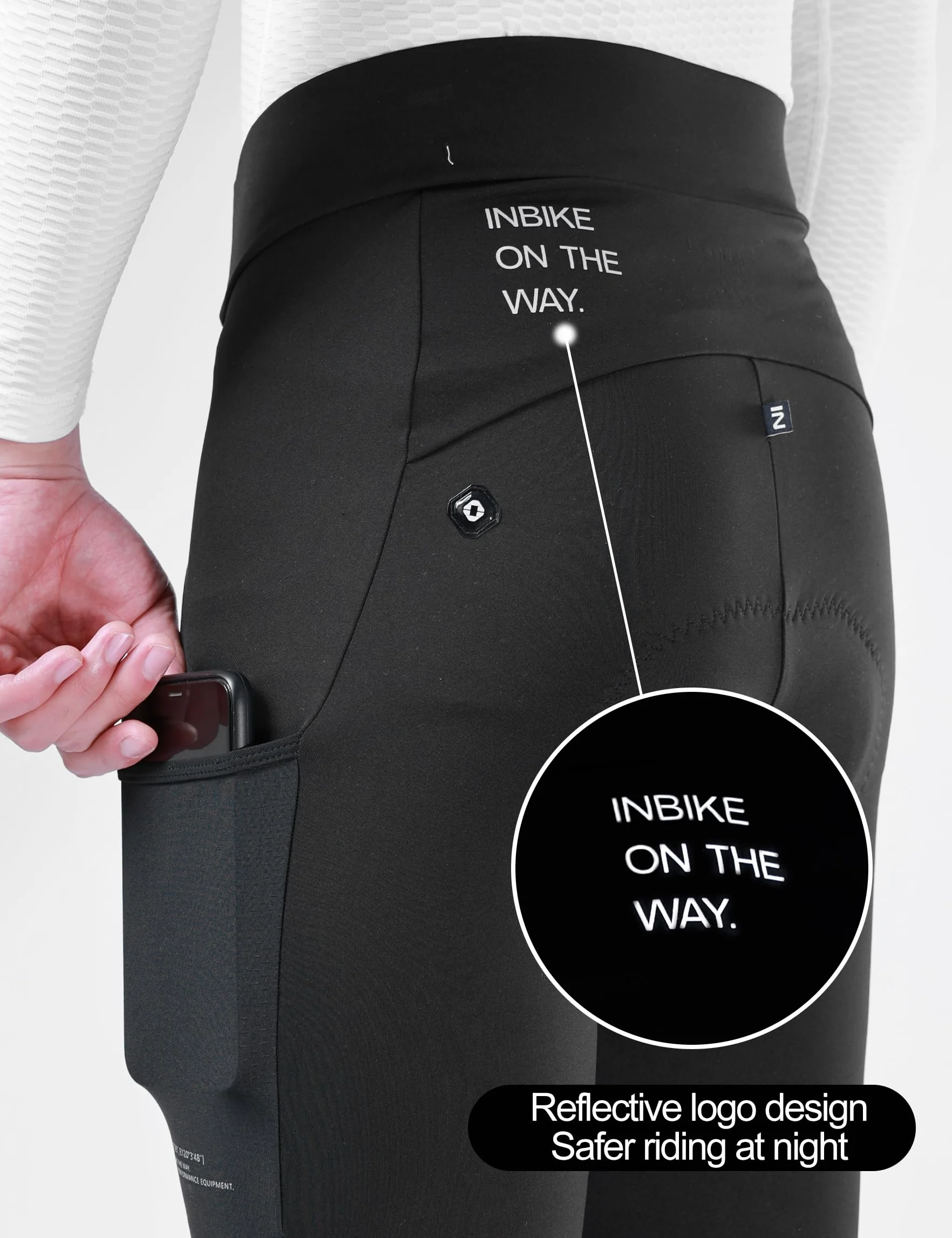 INBIKE Culotte Largo con Acolchado para Hombre Invierno Térmico CR