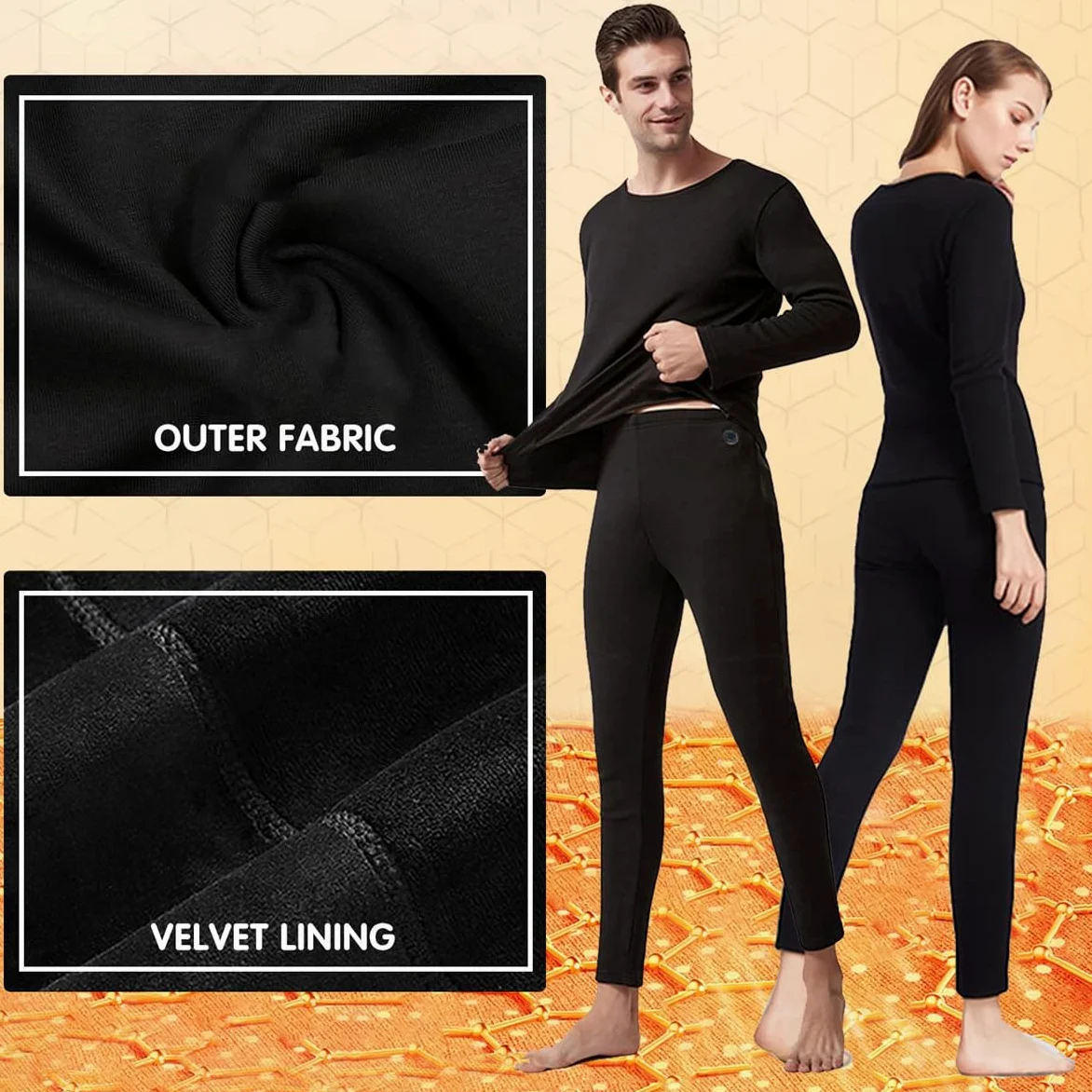 Ropa Interior térmica para Hombre y Mujer, Traje de 28 Zonas, Ropa Interior térmica eléctrica USB, Camisa y Pantalones con Forro Polar, Parte Superior e Inferior.