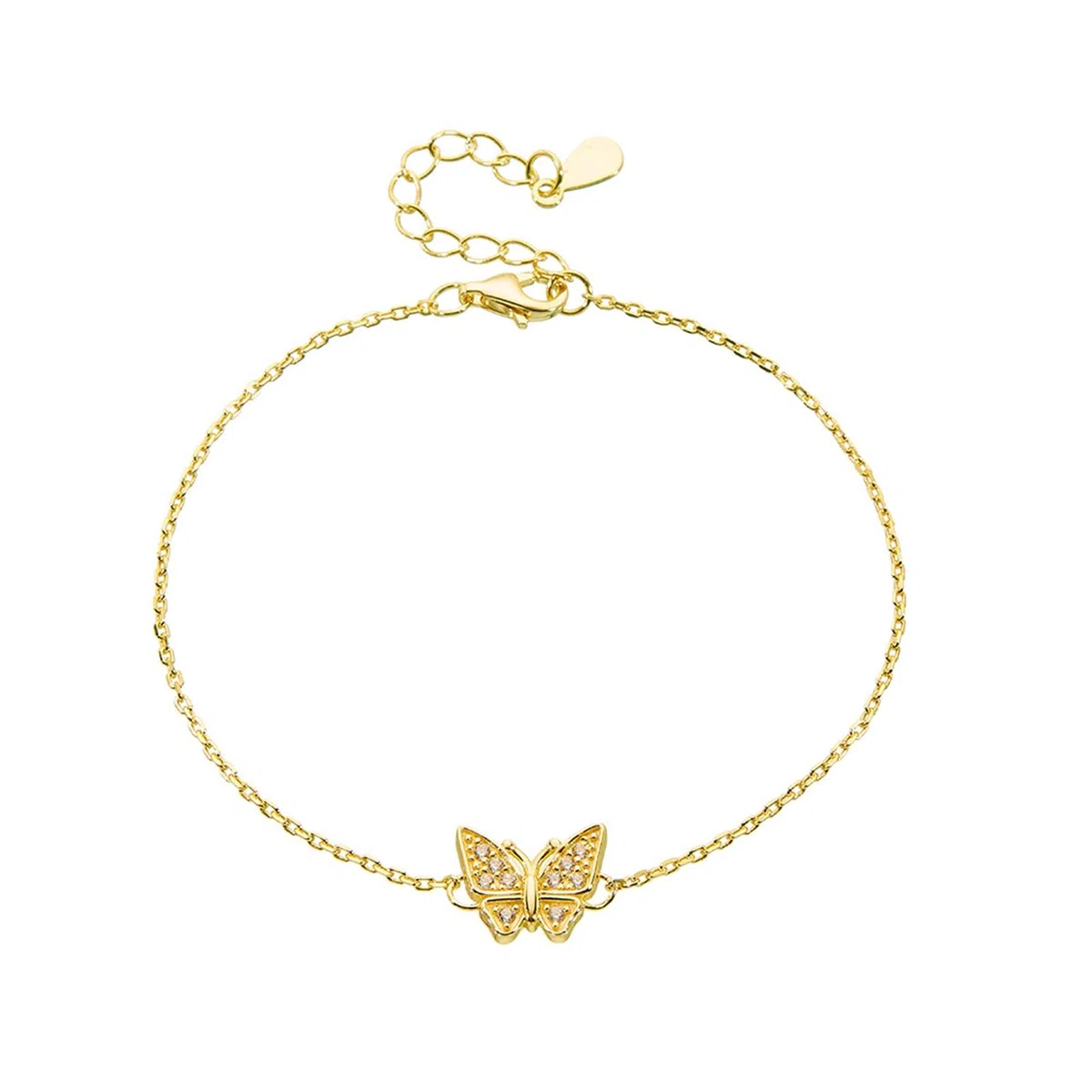 Pulseras de mariposa para mujer a la moda con diamantes, pulsera de promesa para novia, PT950 y oro blanco y amarillo de 9K/14K/18K