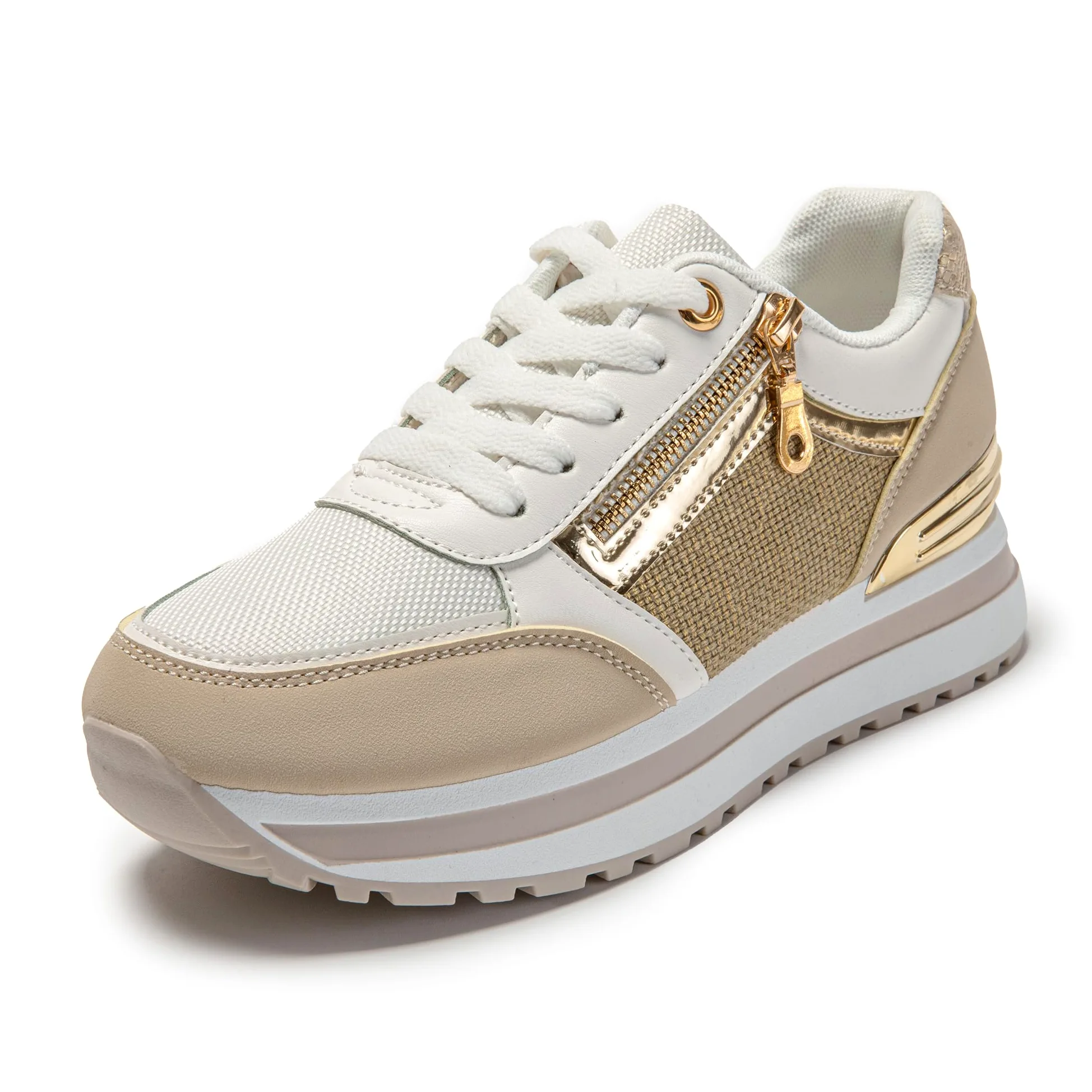 JOMIX Zapatillas con Plataforma para Mujer - Deportivas, Zapatos Cuña, Vestir - Ideales para Gimnasio, Caminata, Jogging y Fitness