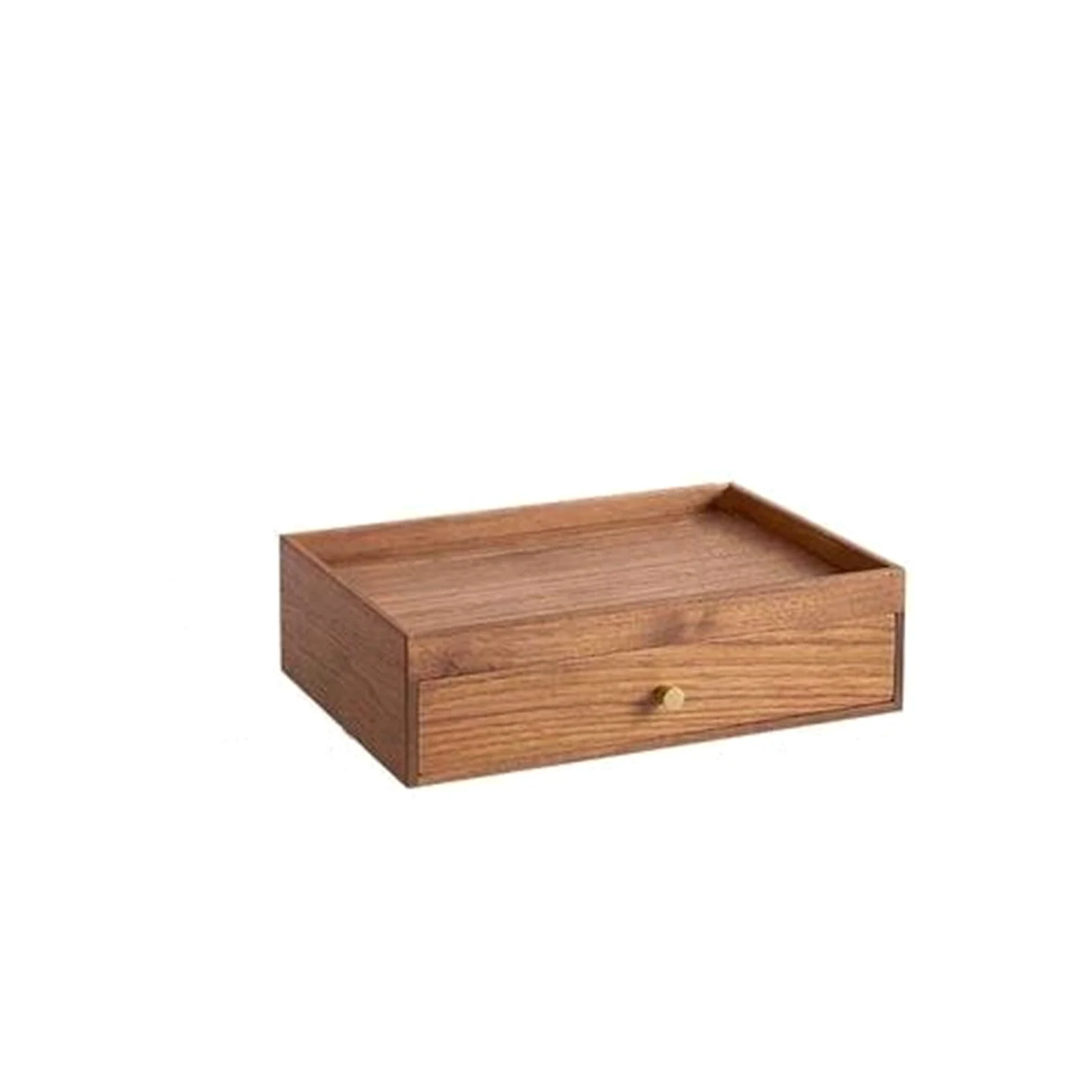 Collar Organizador Negocio de Madera sólida Caja de Almacenamiento de Almacenamiento de té Caja de Almacenamiento de Pastel de té con cajón
