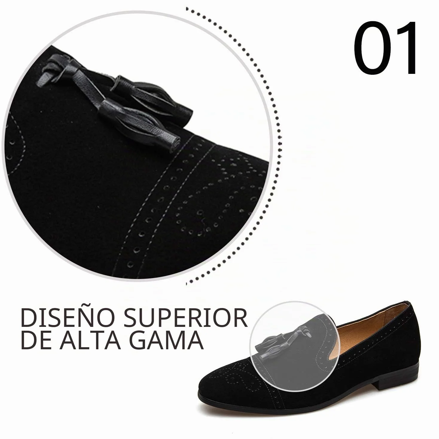 JITAI Mocasines De Hombre Piel Mocasines Hombre con Flecos Y Zapatos Casuales para Mocasin Hombre