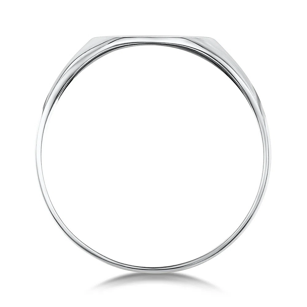 Theia Sortija de Sello para Damas, en Oro Amarillo, Oro Blanco o Oro Rosa, de 9k, Peso Pesado, Forma Ovalada