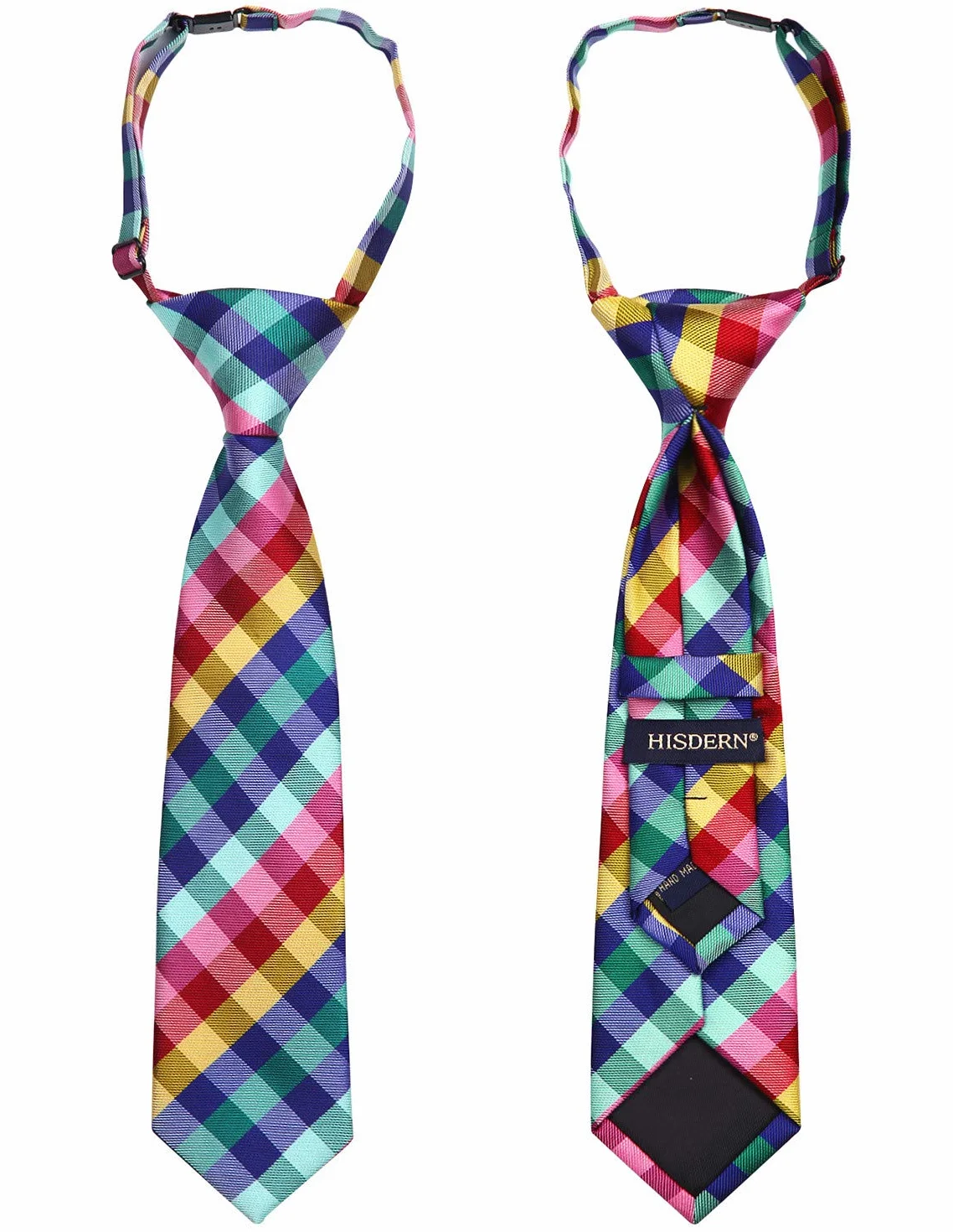 HISDERN Nino Pre-atado Corbata tejida Corbata De Panuelo para ninos escuela nino Lazo padre-hijo Set de bolsillo cuadrado