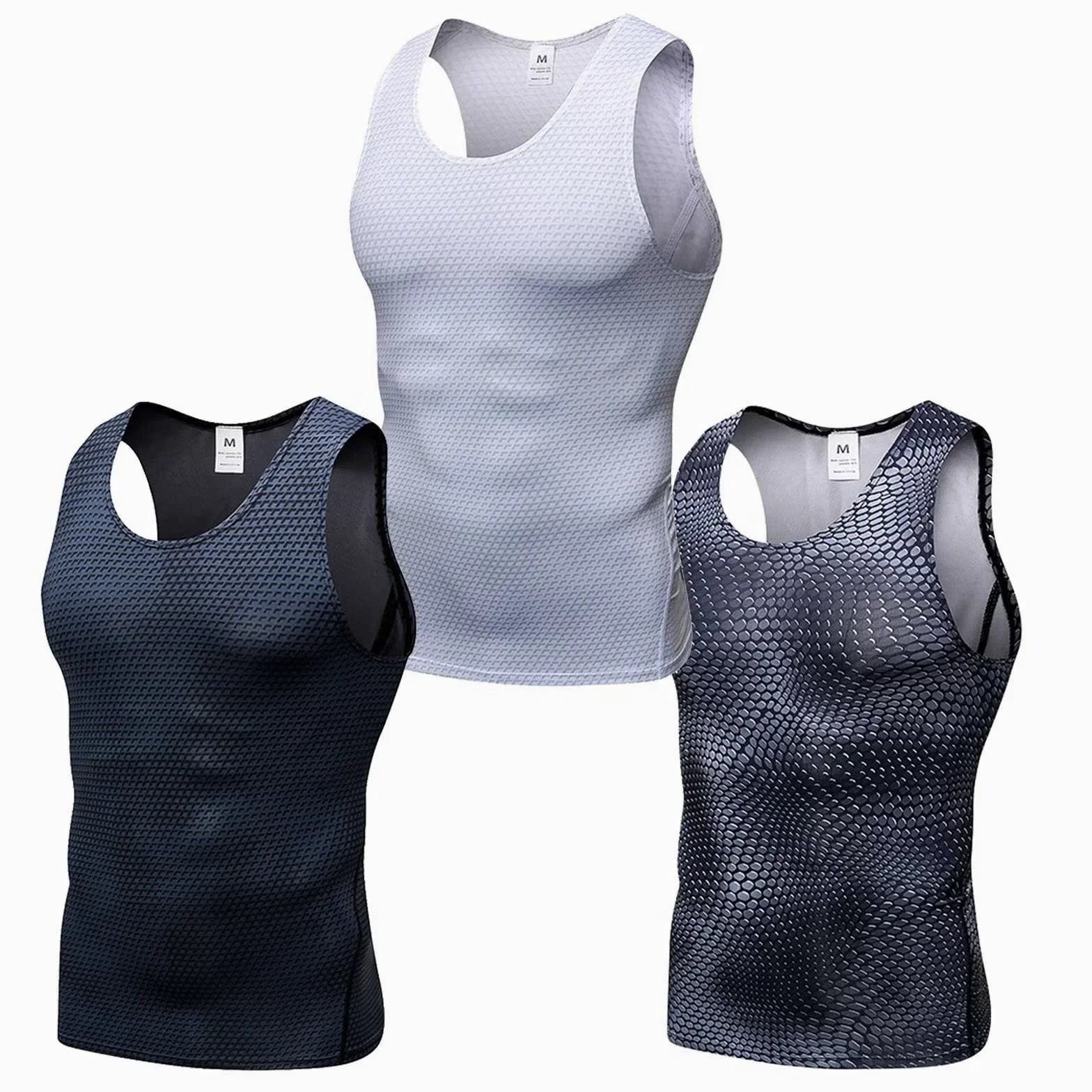 3 Pack Running Muscle Tank Top for Men Quick Dry Workout Sleeveless Tops Breathable Shirts Training Bodybuilding Vest