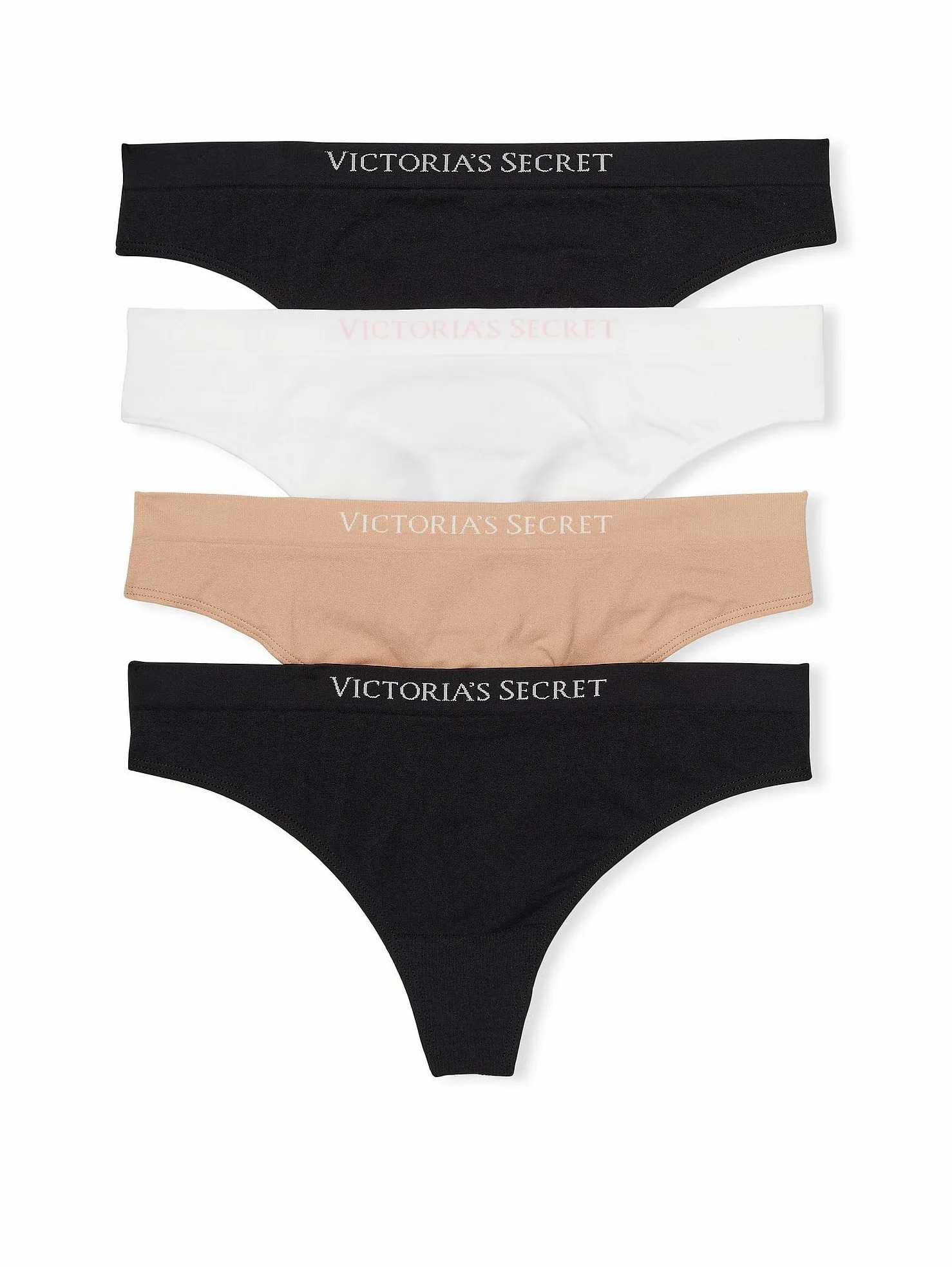 Victoria's Secret Tanga sin costuras para mujer, bragas para mujer, paquete múltiple (XS-XXL)