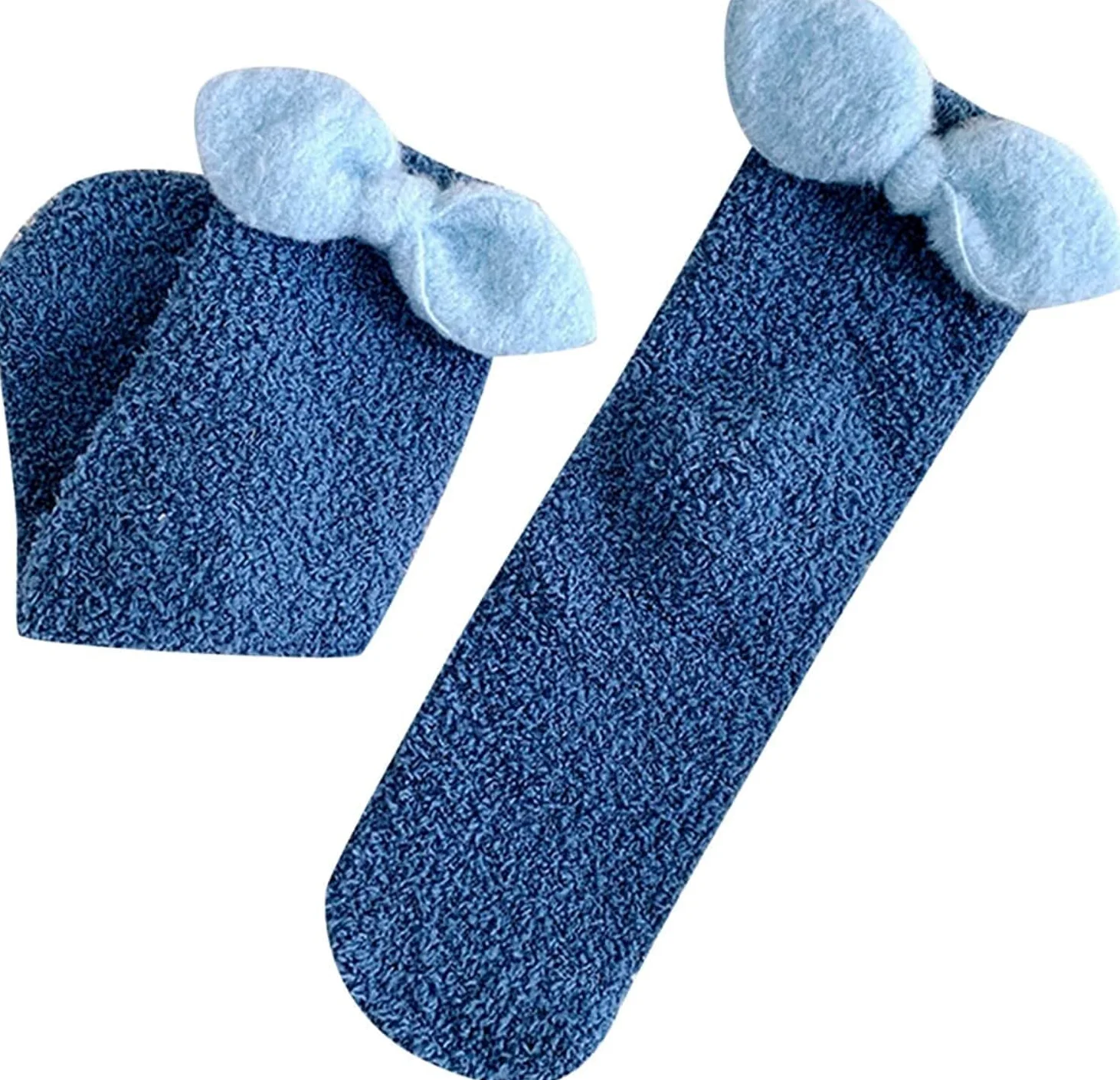 Calcetines Invierno 5 Pares De Calcetines De Mujer Con Lazo Para Casa, Calcetines Con Tope, Calcetines Divertidos, Calcetines Gruesos Y Tiernos Calcetines Termicos