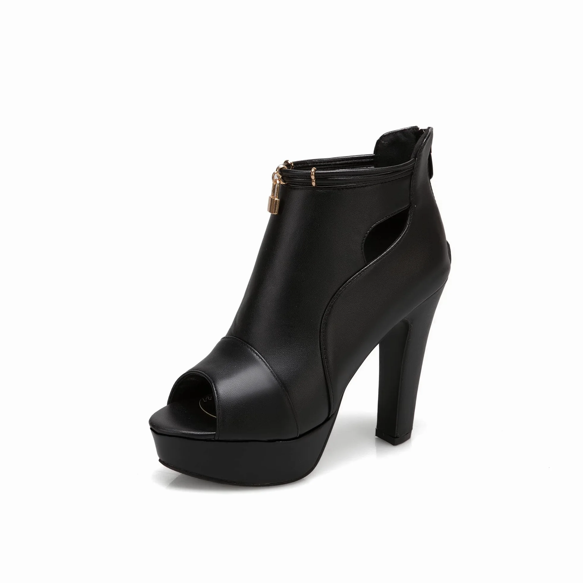 Zapatos de tacón con cremallera para mujer, tacón alto con plataforma de agua de 11,5 cm, zapatos de fiesta fáciles de caminar, z33-7s