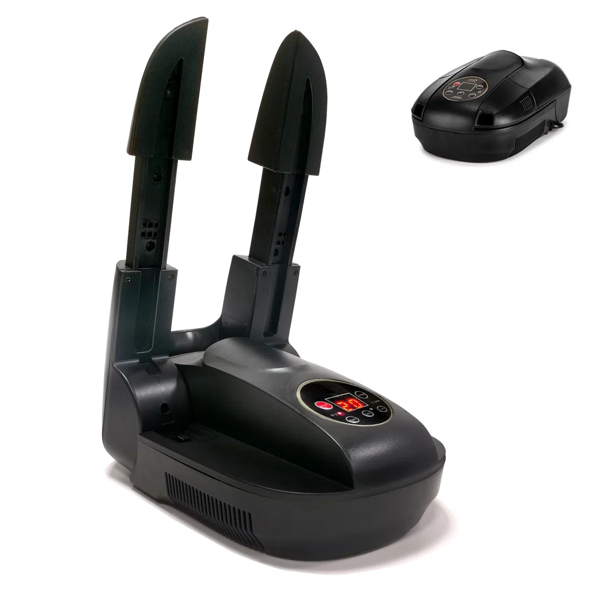 Secador eléctrico de zapatos y desodorante de ozono | Esterilizador secador de zapatos y botas con controles digitales y función de temporizador (modelo G-S6629B) (negro)
