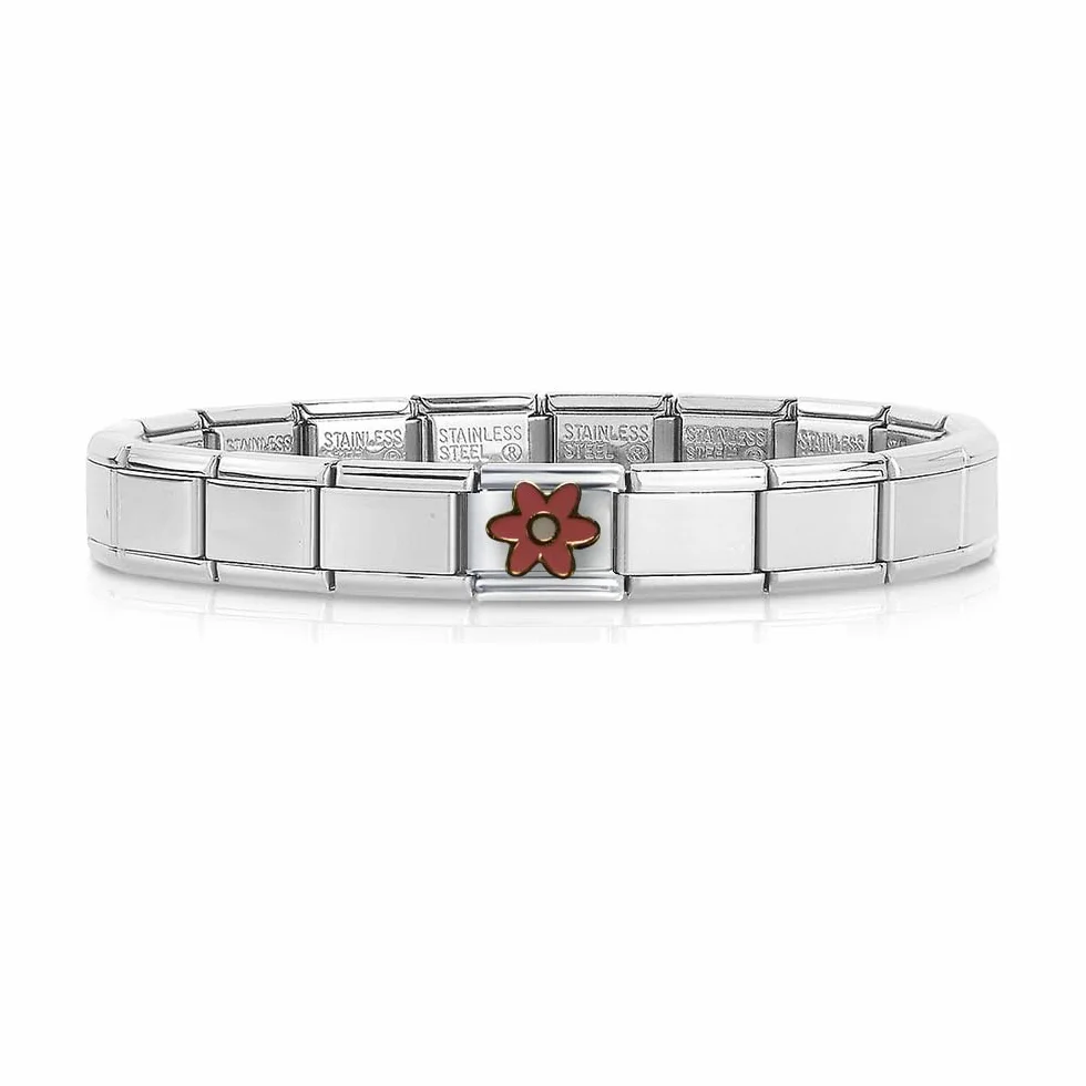 Quiges Dije Acero Inoxidable Link 9mm compatible con pulseras del estilo de Nomination #477