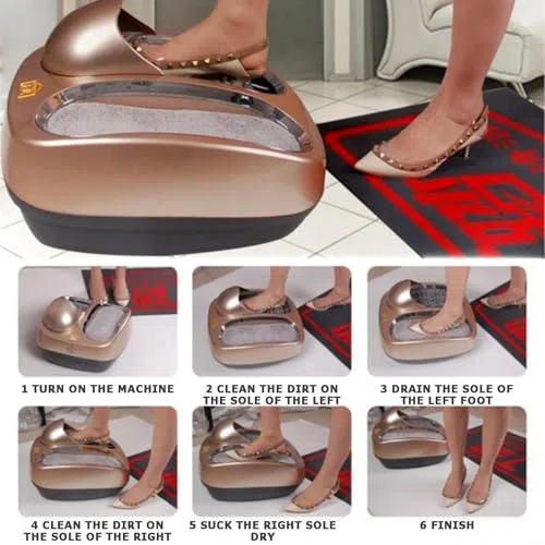 Limpiador automático de zapatos: dispositivo de limpieza inteligente para uso doméstico, no necesita cubiertas de zapatos