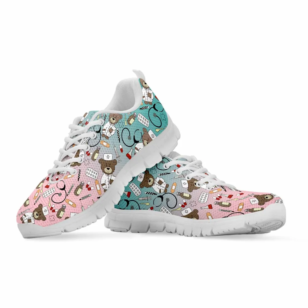 POLERO Zapatos de Cordones para Mujer Zapatos Deportivos Zapatillas de Malla de Aire Transpirables Planas Zapatillas de Deporte para Correr Zapatos para Caminar Casuales