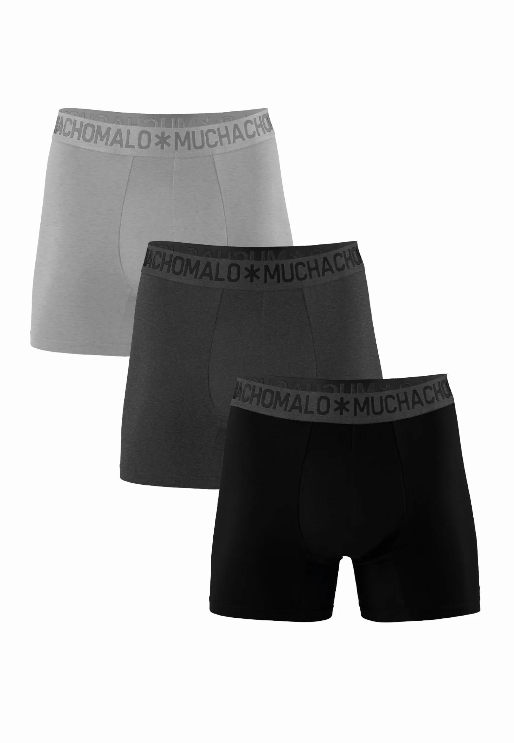 Muchachomalo Calzoncillos para Hombre, Ropa Interior Lisa de Algodón para Hombre, Pack de 3 Unidades, Bóxers Lisos de Corte Clásico con Cintura Elástica