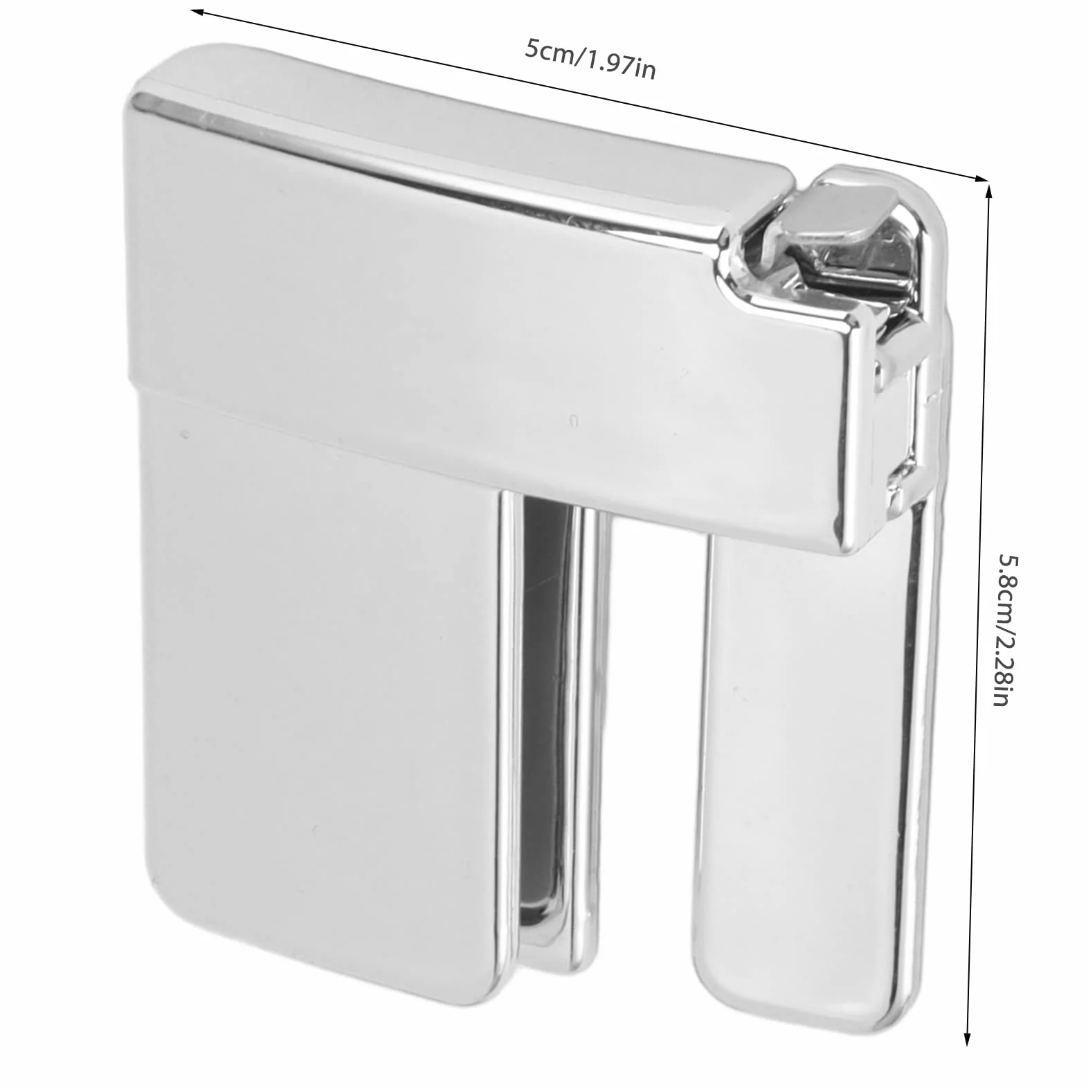 Ajustador de cintura, pantalones con hebilla de clip retráctil para cintura, multifunción, hebilla con clip para cinturón, pantalones, hebilla con clip retráctil para la vida (Plata)