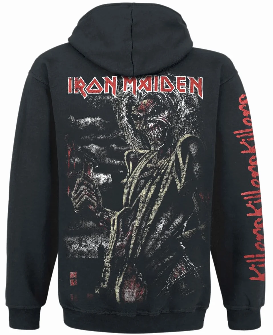 Iron Maiden Killers Storm Hombre Sudadera con Capucha Negro 50% algodón, 50% poliéster Regular