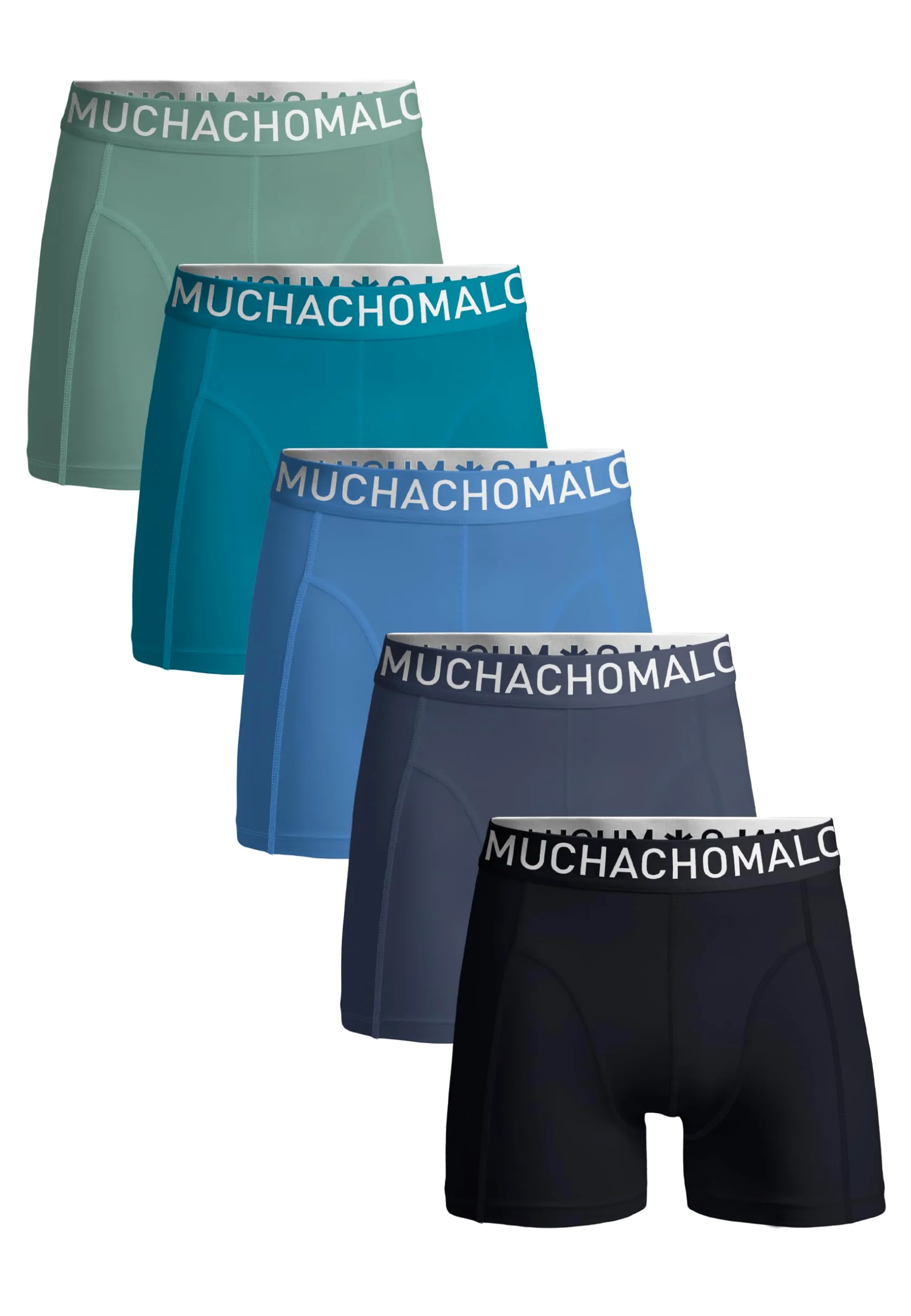 Muchachomalo Calzoncillos para Hombre, Ropa Interior Lisa de Algodón para Hombre, Pack de 4 Unidades, Bóxers Lisos de Corte Clásico con Cintura Elástica