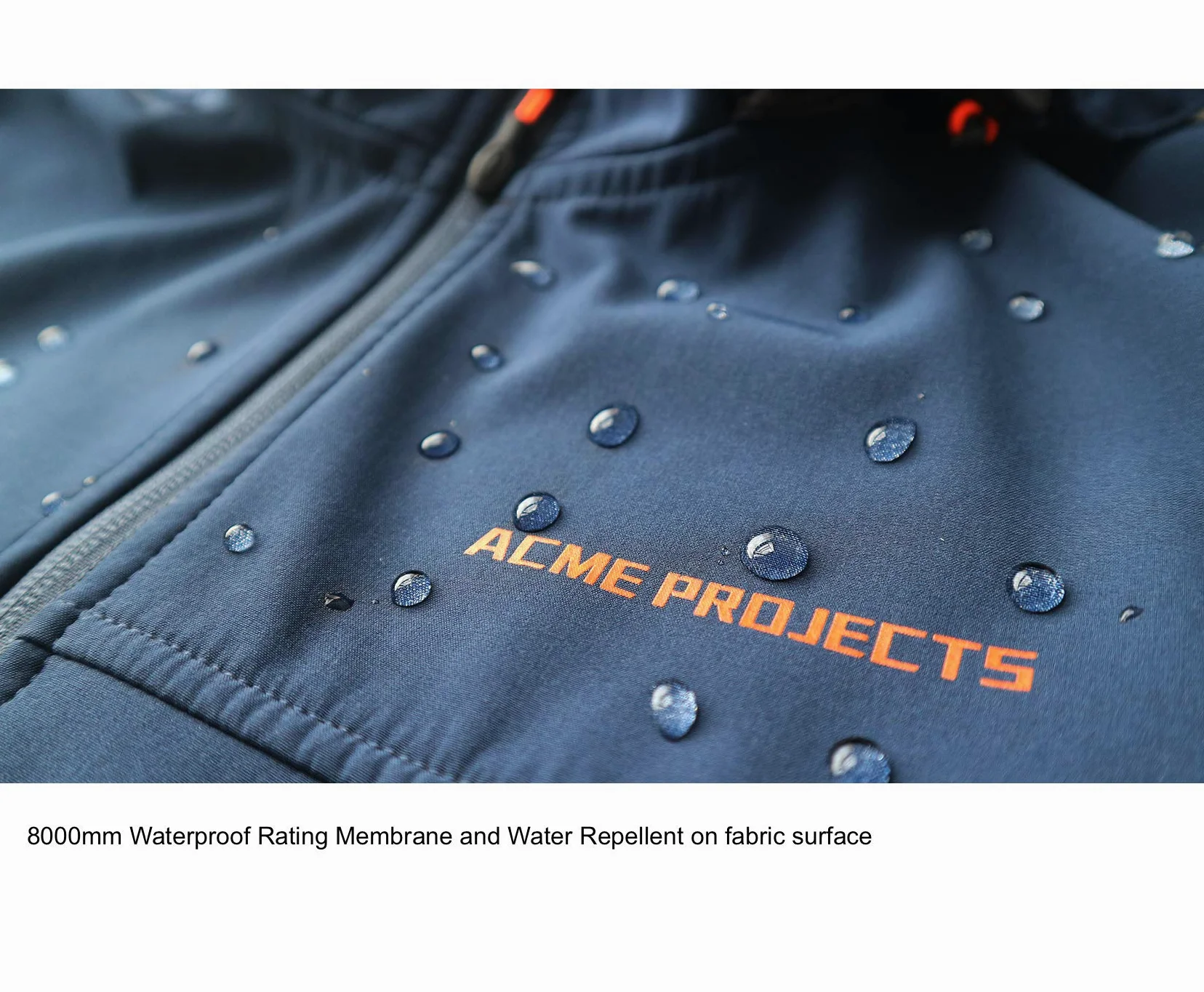 Acme Projects Chaqueta Softshell Forrada de vellón para Hombres con Capucha Desmontable, Impermeable, Transpirable, 8000 mm / 5000 g, Cremallera YKK