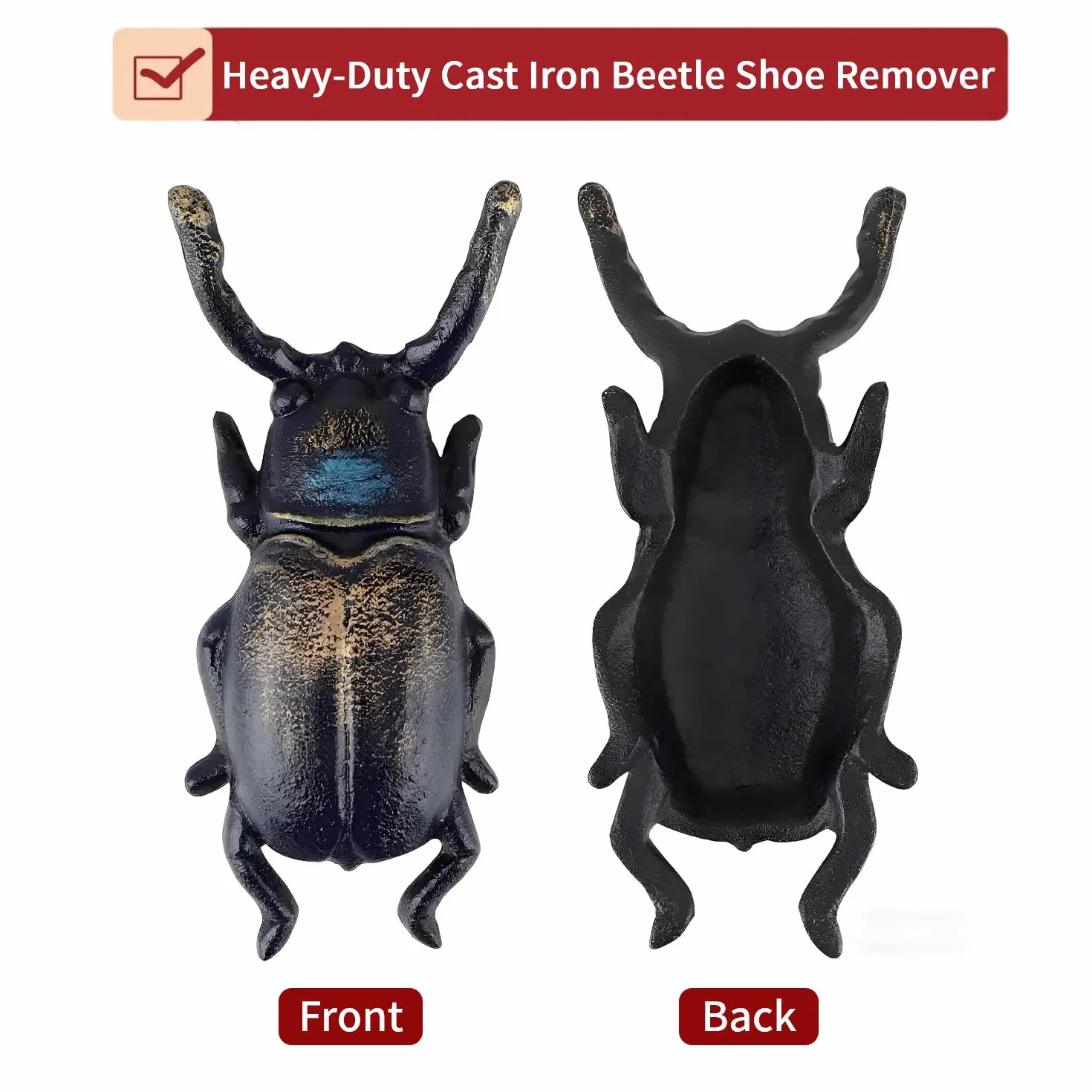 Beetle - Removedor de zapatos de hierro fundido resistente, extractor de botas Coleoptera para quitar botas de agua y botas de barro