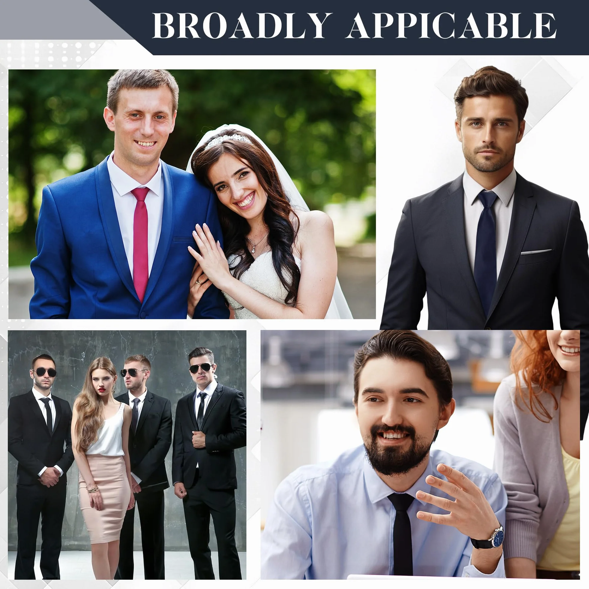 JSMTKJ 4 Piezas Corbata Infantil para Niños, Ajustable con Clip y Banda Elástica, Perfecta para Graduación, Boda, Disfraces y Eventos Formales Elegante y Fácil de Colocar para Niños