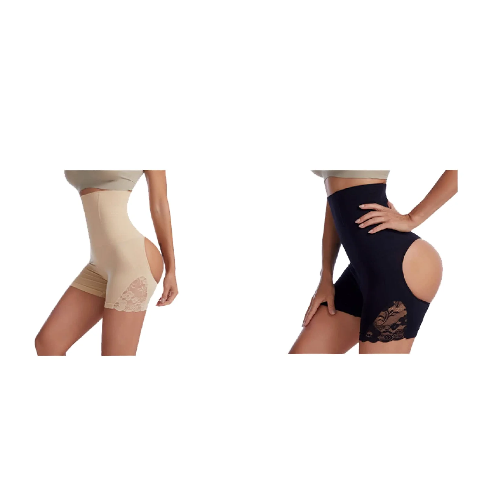 Bragas Moldeadoras de Cuerpo para Mujer, Ropa Interior Adelgazante con Control de Barriga, Levantador de glúteos, Entrenador de Cintura Alta, Ropa Moldeadora para Abdomen con Encaje