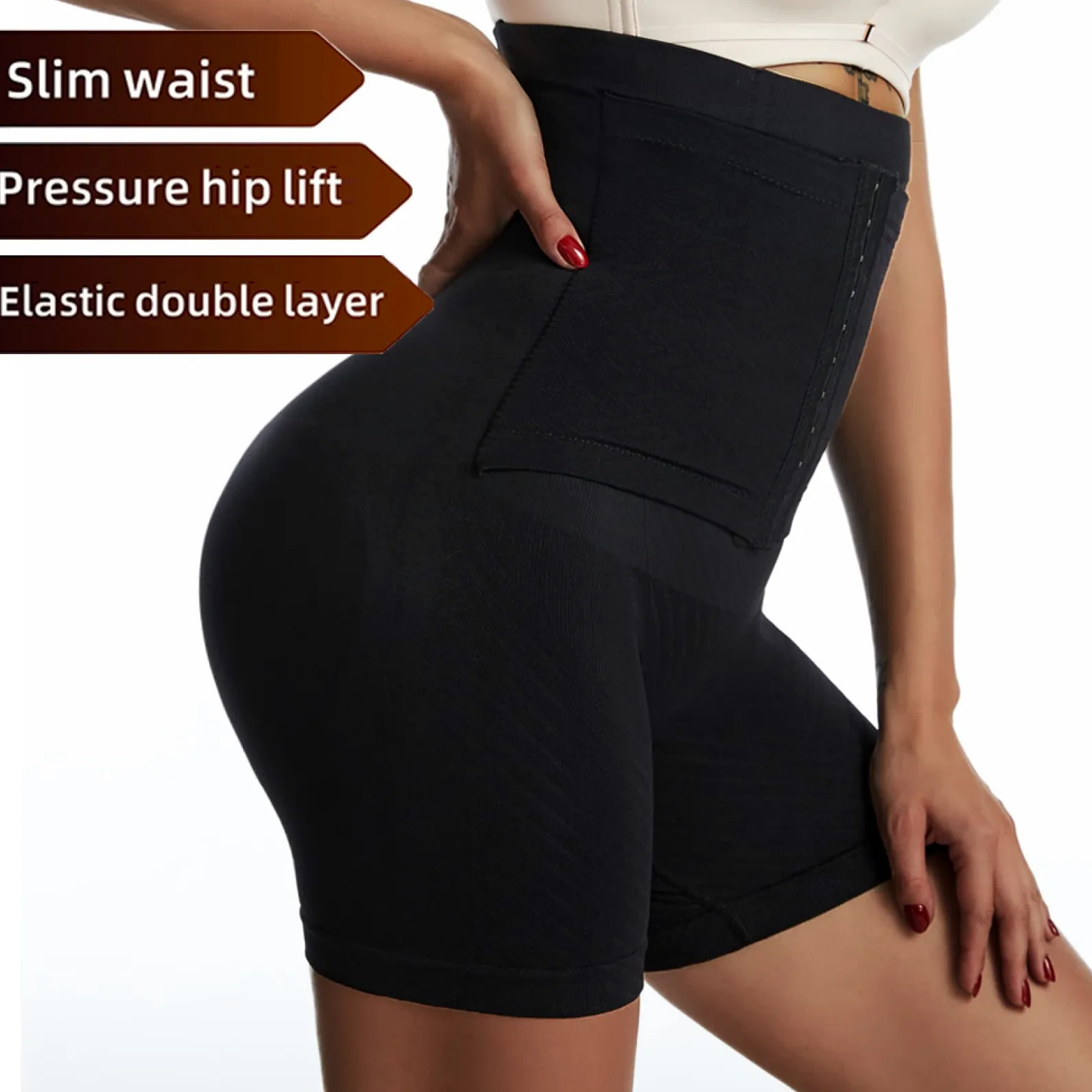 Bragas con Hebilla para Mujer, Entrenador de Cintura Alta, modelador de Cuerpo, Pantalones Cortos, Levantador de glúteos, Adelgazante de Muslos