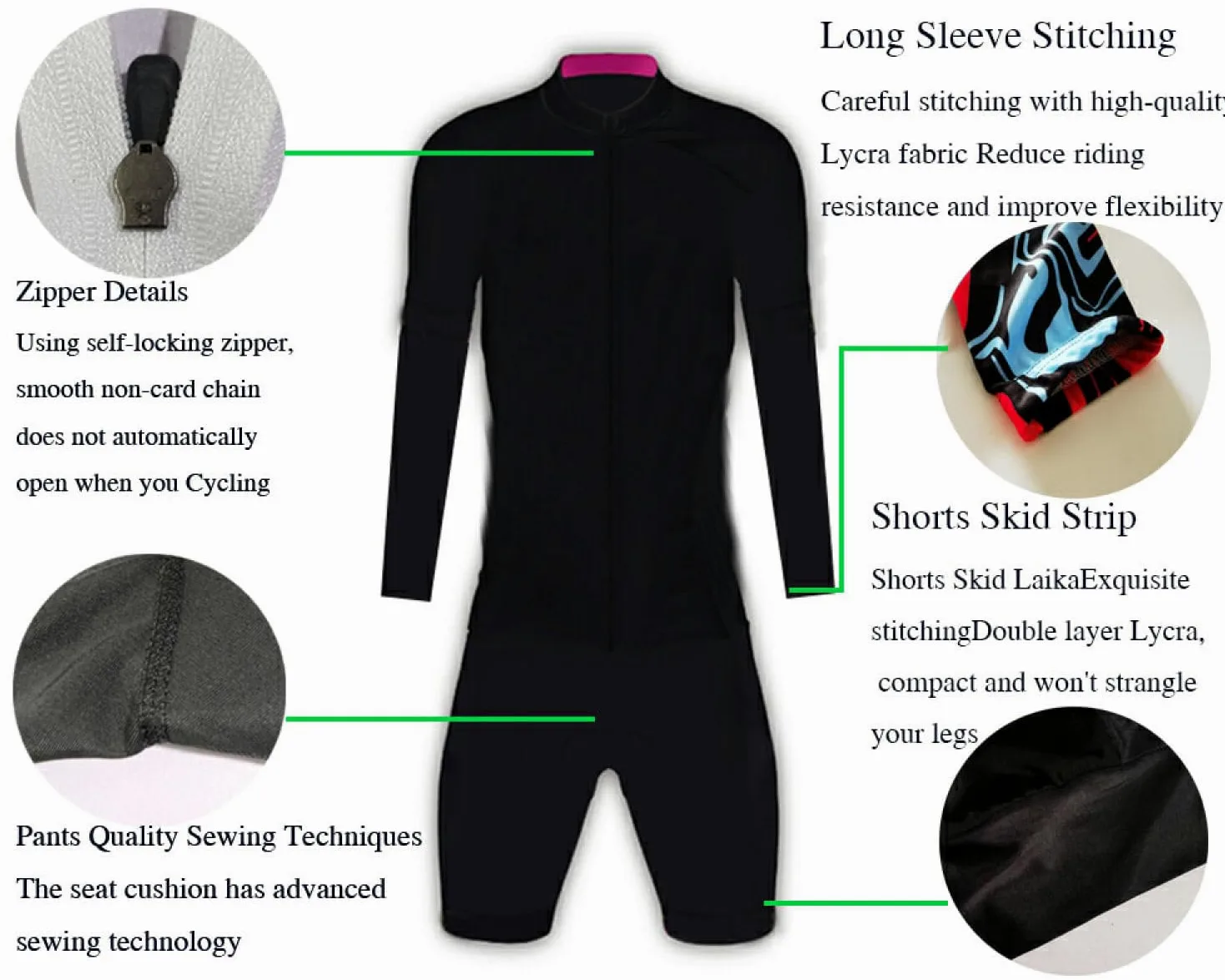 9 estilos de mono de ciclismo para hombre, traje de ciclista, body de manga larga, conjunto de ropa de bicicleta, trajes de triatlón con almohadilla