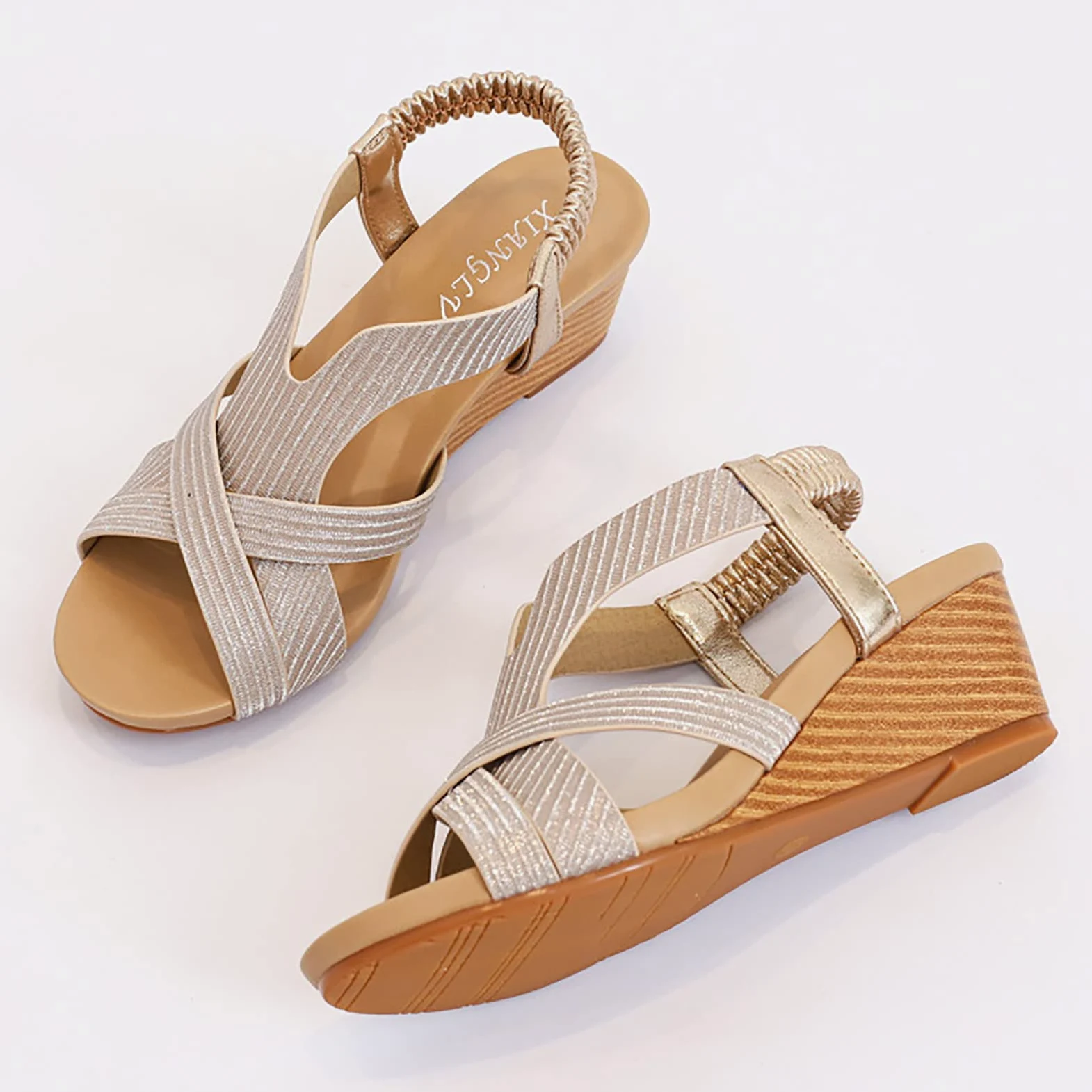Sandalias Mujer Verano Planas Bohemio Cómodas De Con Punta Abierta Estilo Nacional Para Mujer, Romanas Tacón Pendiente Viaje Cuñas Cuña Ortopedicas Trekking Ancho Especial Pie Cavo