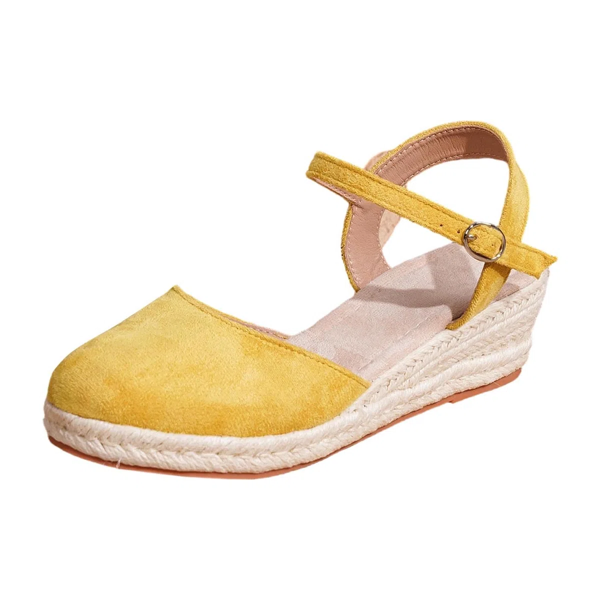 Sandalias de plataforma para mujer, verano, bohemio, tirolesa, con cuña, cerradas, correa en el tobillo, zapatos de tacón, elegantes sandalias de cuña, cómodas, ligeras