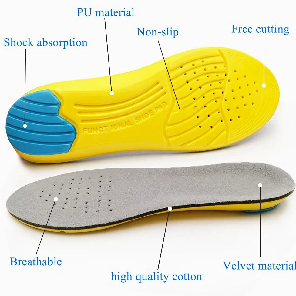Shoe Inserts Pad Soft Sport Insoles Memory Foam Breathable Outdoor Running Silicone Gel Cushion Orthopedic Insoles EU 35-47 Size (Size : XL EU 44-47)