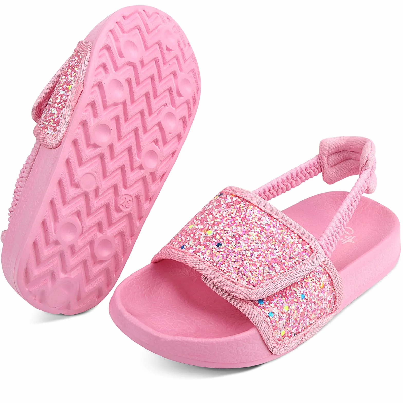 Sandalias Niños Niñas con Punta Abierta Banda Elástica Verano Ligero Zapatillas de Playa y Piscina