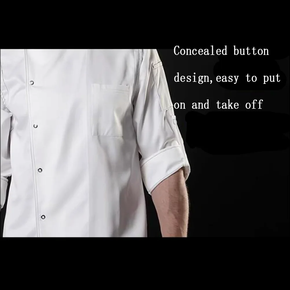 Uniforme Unisex de la Capa del Cocinero de la Capa del Cocinero de la Ropa de la Cocina del Hotel de la Ropa del Cocinero Personalizado Modificado para requisitos particulares