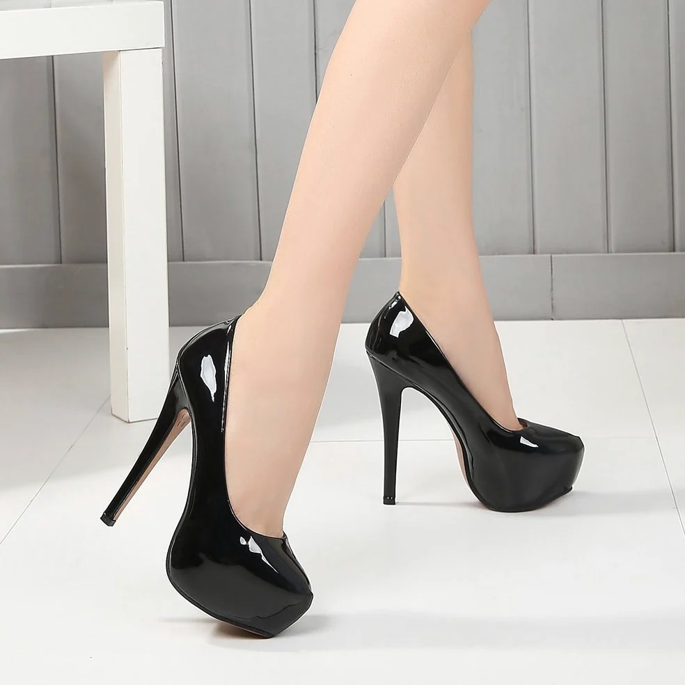 OCHENTA Zapatos de Vestir de Material Sintético para Mujer Zapatos con Tacon Alto para Mujer Plataforma