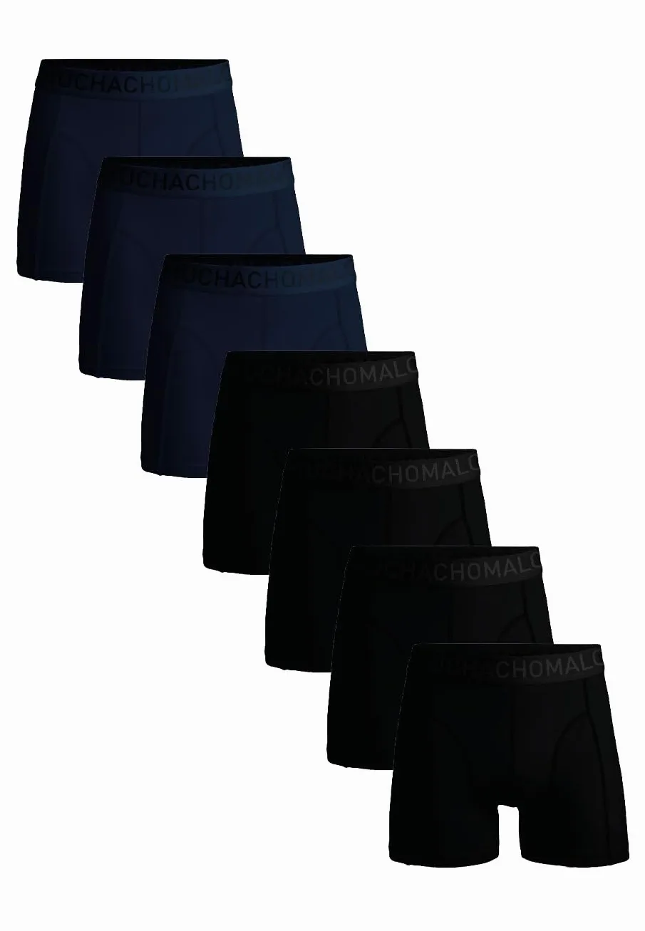 Muchachomalo Calzoncillos para Hombre, Ropa Interior Lisa de Algodón para Hombre, Pack de 7 Unidades, Bóxers Lisos de Corte Clásico con Cintura Elástica