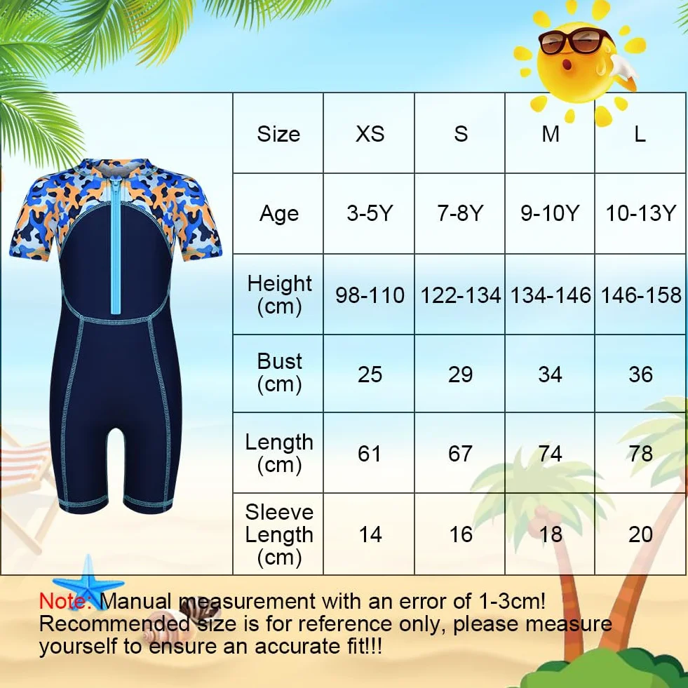 Aomig Bañador Niño Natacion Secado Rápido Neopreno Elástico Una Pieza Playa Surf Snorkel
