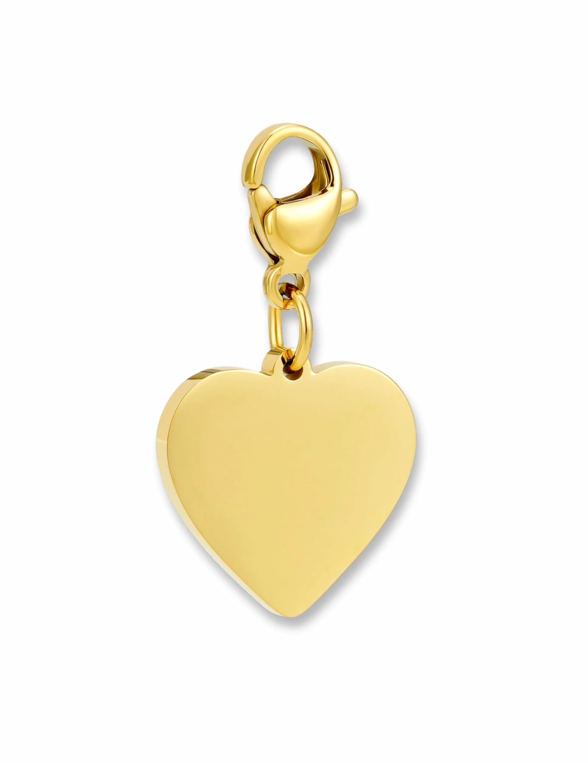GD GOOD.designs Charms colgante con cierre de mosquetón | Colgante para collar de acero inoxidable 316L | Charm para pulsera tipo charm en oro 18K | Resistente al agua e hipoalergénico