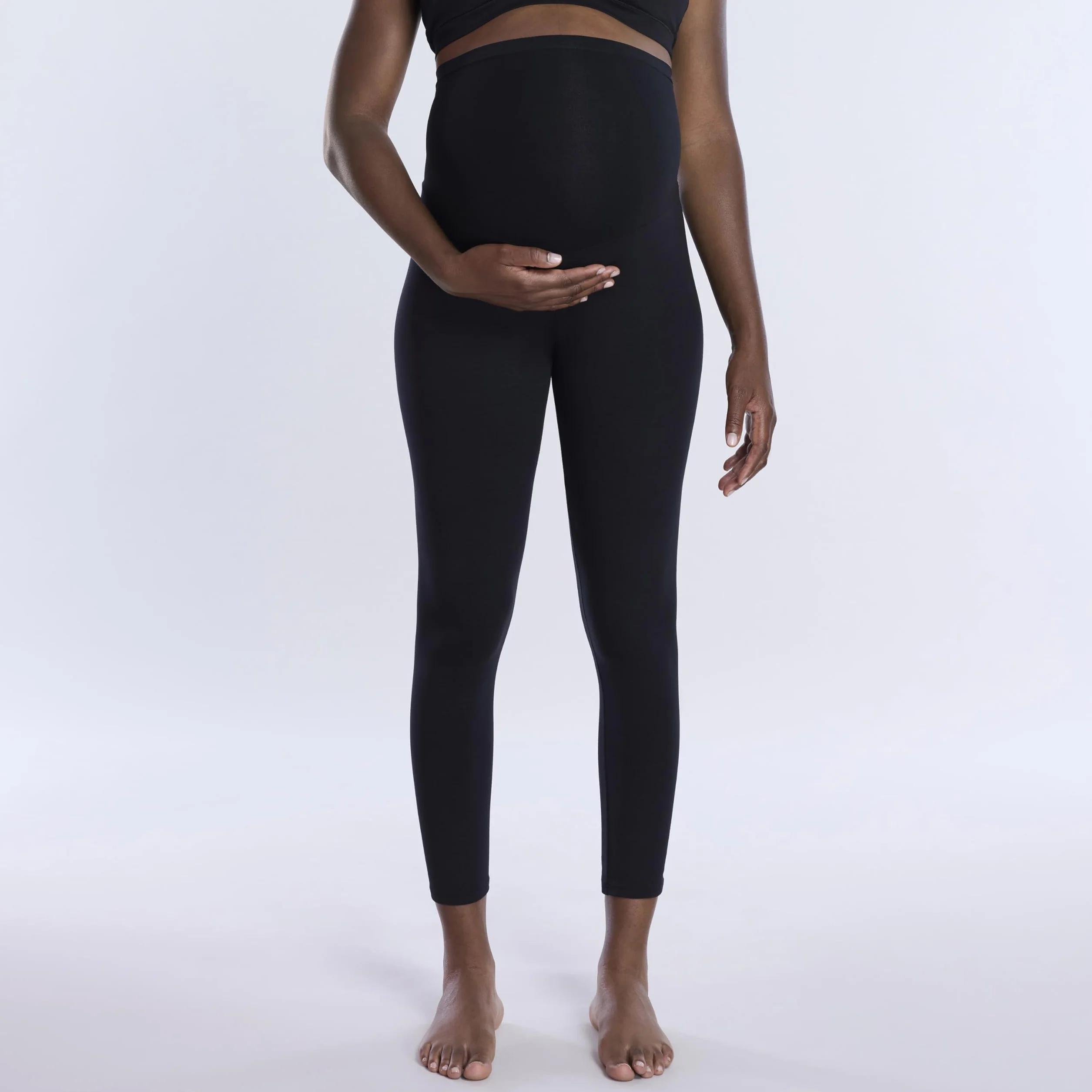 Motherhood Maternity Essential Stretch Full Length Secret Fit Over The Belly Pregnancy Legging - Leggings Mujer