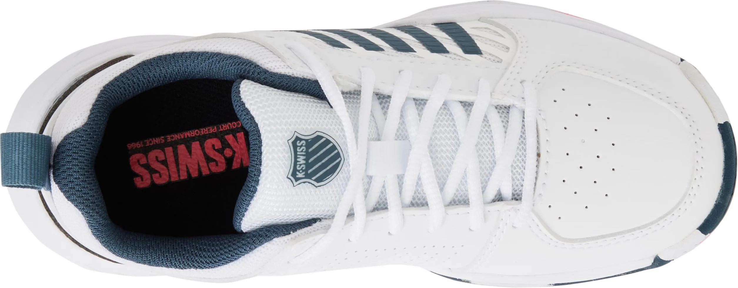 K-Swiss Court Express 2 Tenis Shoe White Stargazer Neon Blaze 32.5 EU