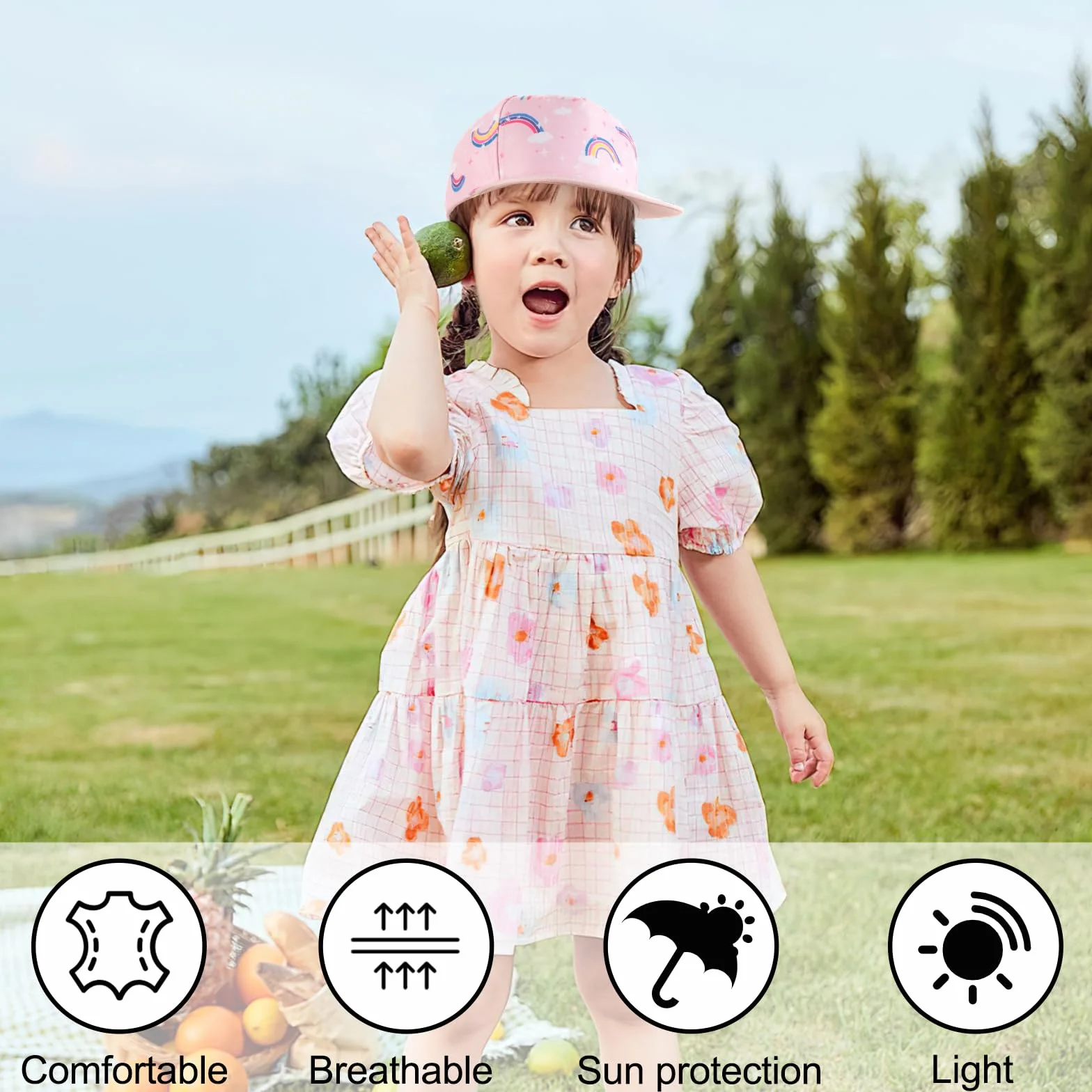 Tunejoy Gorra de Béisbol para Niños Algodón Ajustable Sol Deporte