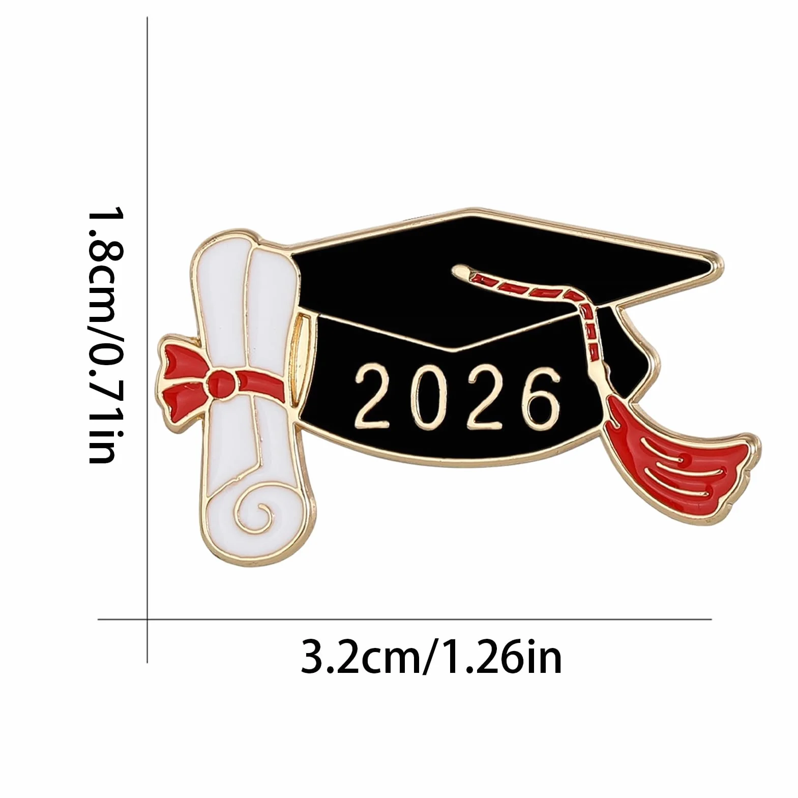 Broche de graduación, insignias de solapa de, pines de graduación 2026 | para profesor, escuela, estudiante, escuela secundaria, universidad, cuello, chal, suéter, bufanda, abrigo, chaqueta