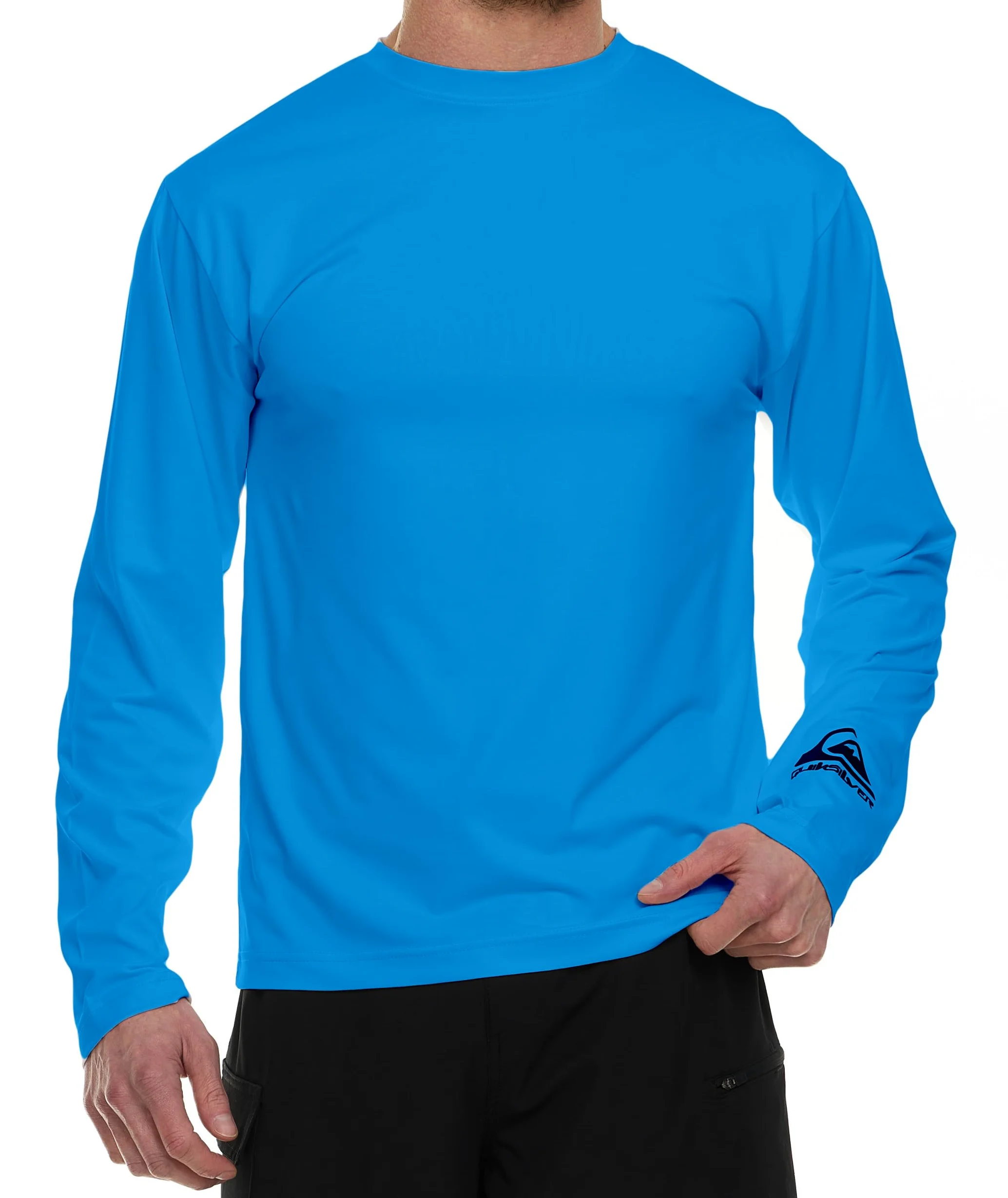 Quiksilver Camiseta de natación de manga larga y corta para hombre, UPF 50+, grande y alta