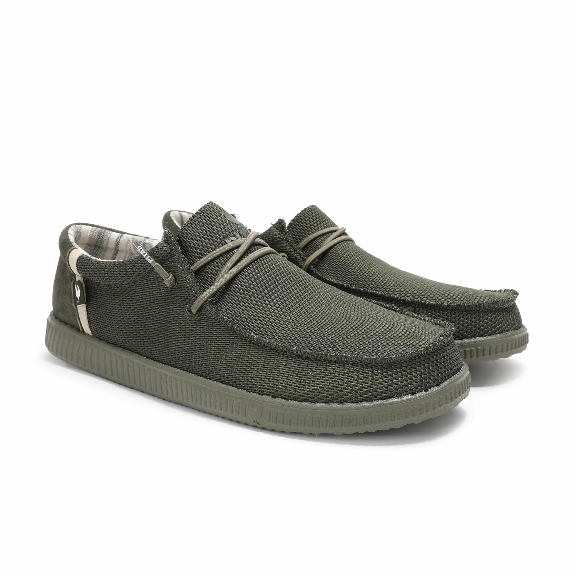 PITAS | WP150 Luca | Mocasines de Hombre | Náuticos Casual | Verde 43 | Zapatillas de Tela | Zapatos sin Cordones | Deportivas Casuales | Calzado de Walkinpitas