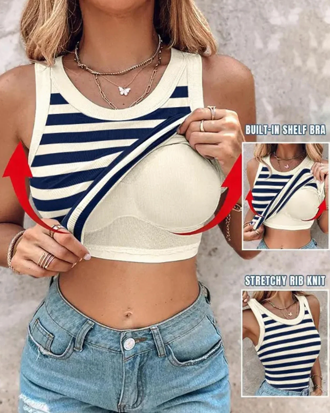 Camisetas sin Mangas acanaladas para Mujer con Sujetador Incorporado, Estilo Nadador, Ajustadas, básicas para Entrenar, Ajustadas, Informales.