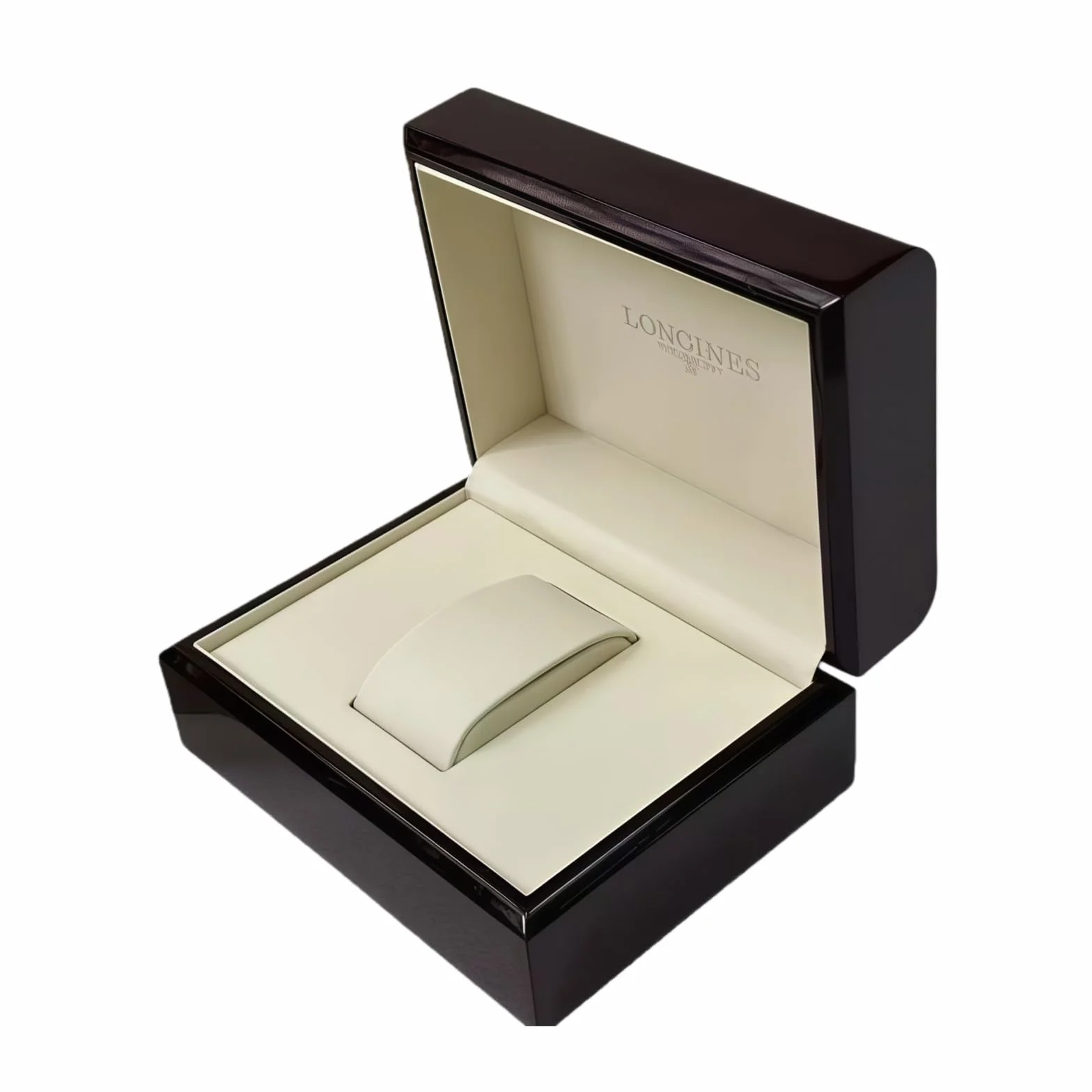 Caja Reloj Cuadrada Compacta Almacenamiento Acabado Madera Azul Oscuro para Longines La Grande Classique