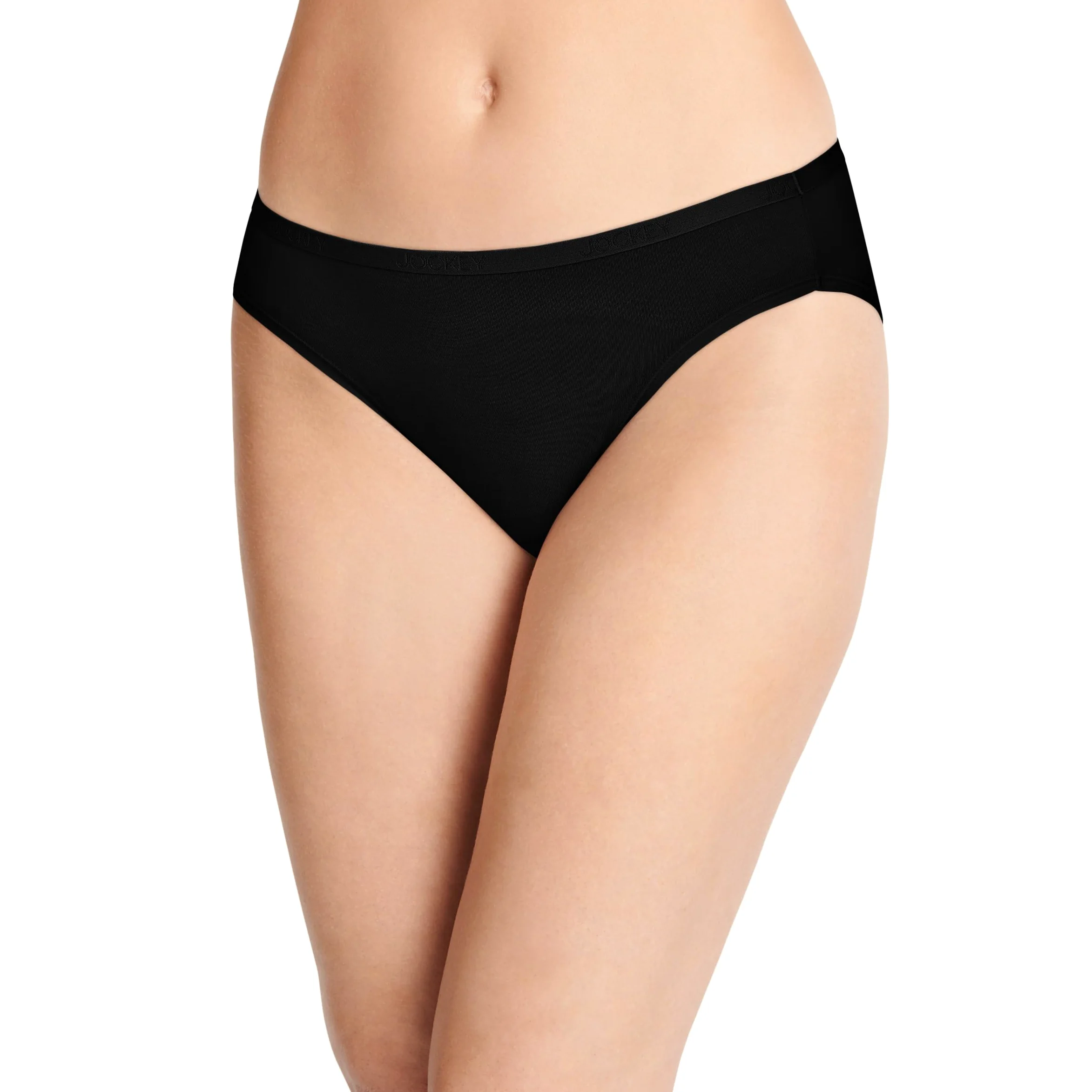 Jockey Ropa interior de algodón orgánico elástico con logotipo para mujer, paquete de 3