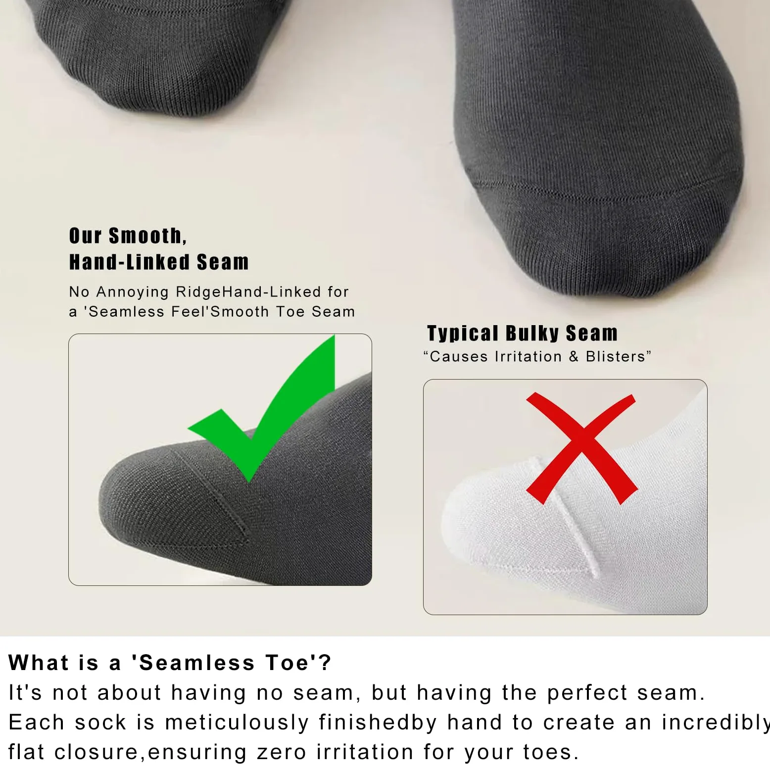 Calcetines altos para mujer, puntera sin costuras, alta elasticidad, suaves por encima del tobillo, para mujeres y niñas, talla 6-10