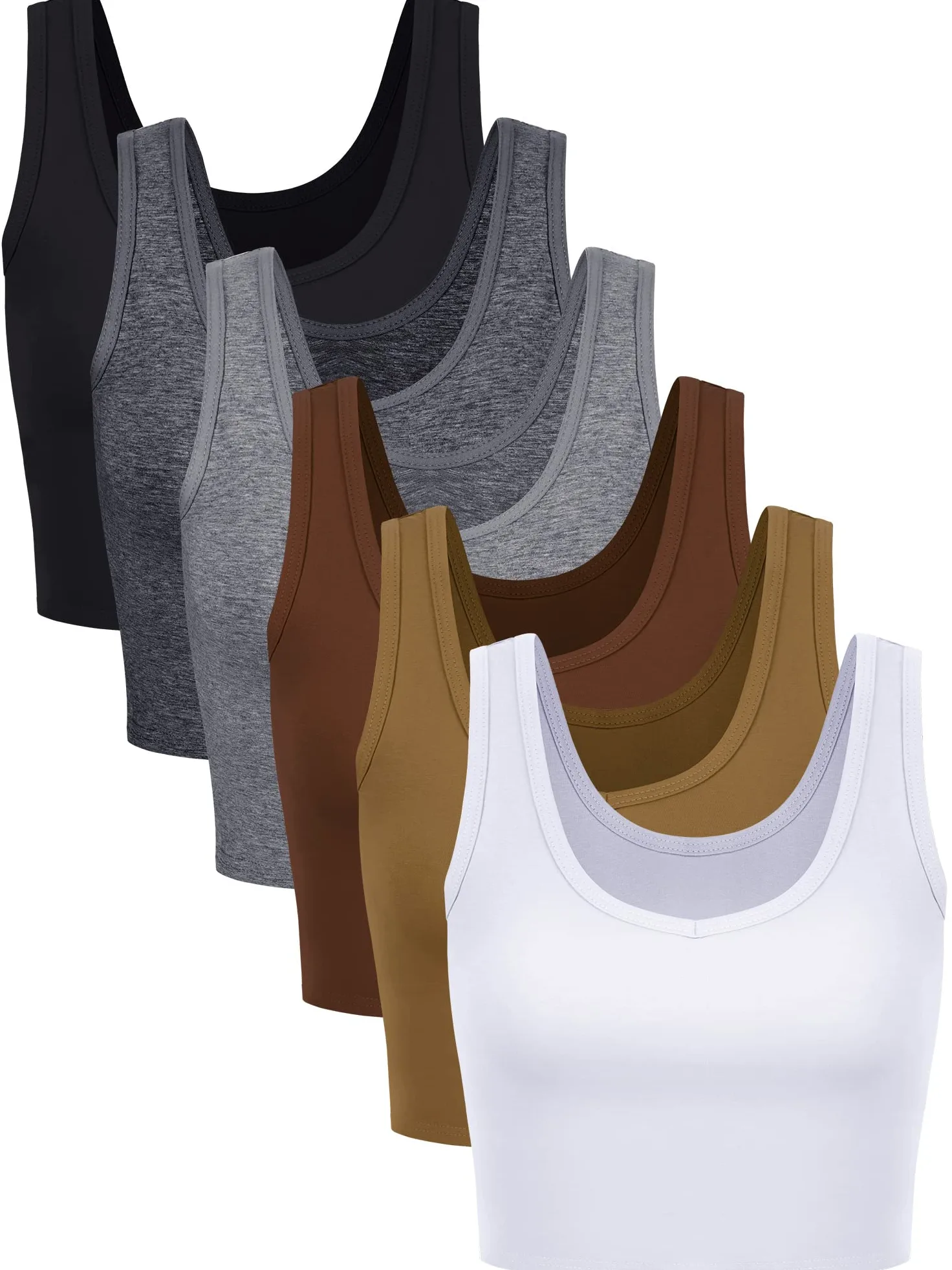 6 Camisetas sin Mangas Básicas para Mujer