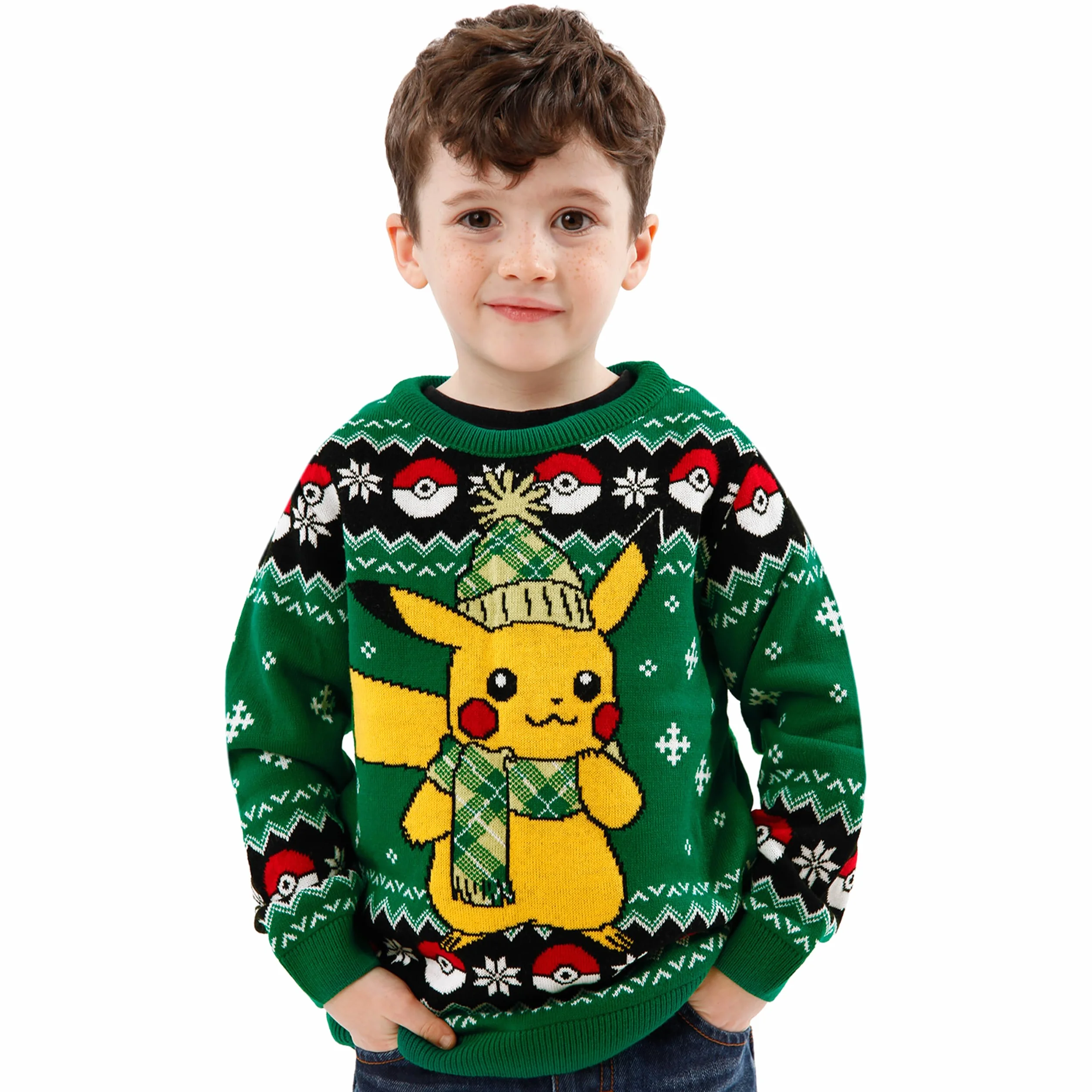 Camiseta Pokémon Navidad Pikachu para niños
